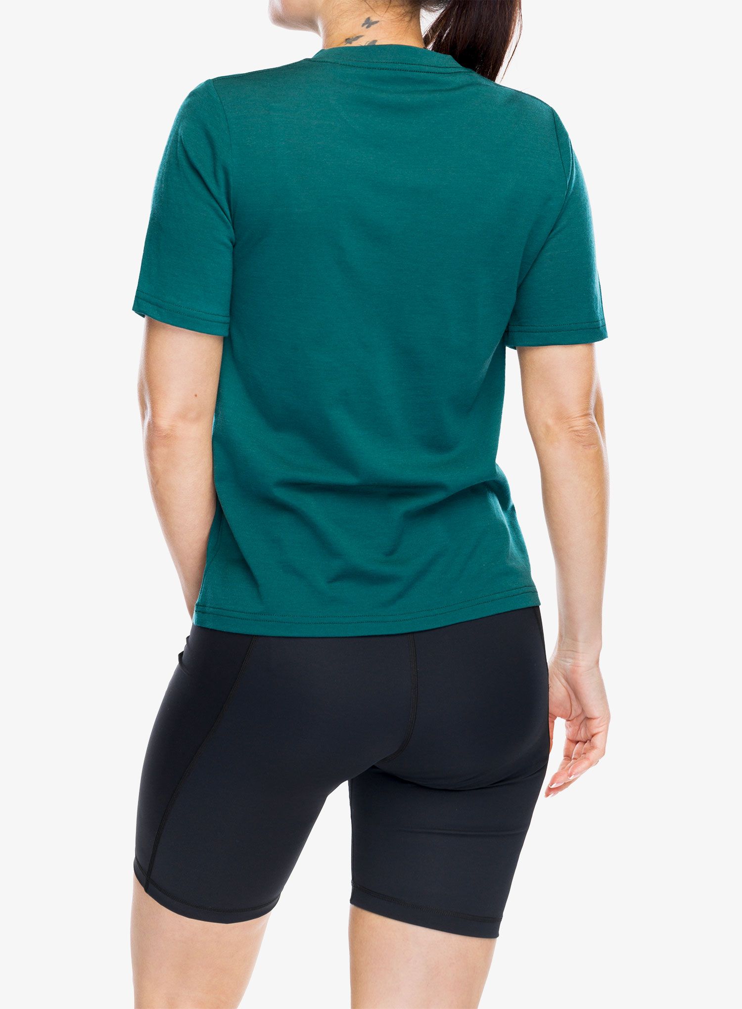 Merino triko dámské Mons Royale Icon Merino Air-Con Relaxed Tee - evergreen