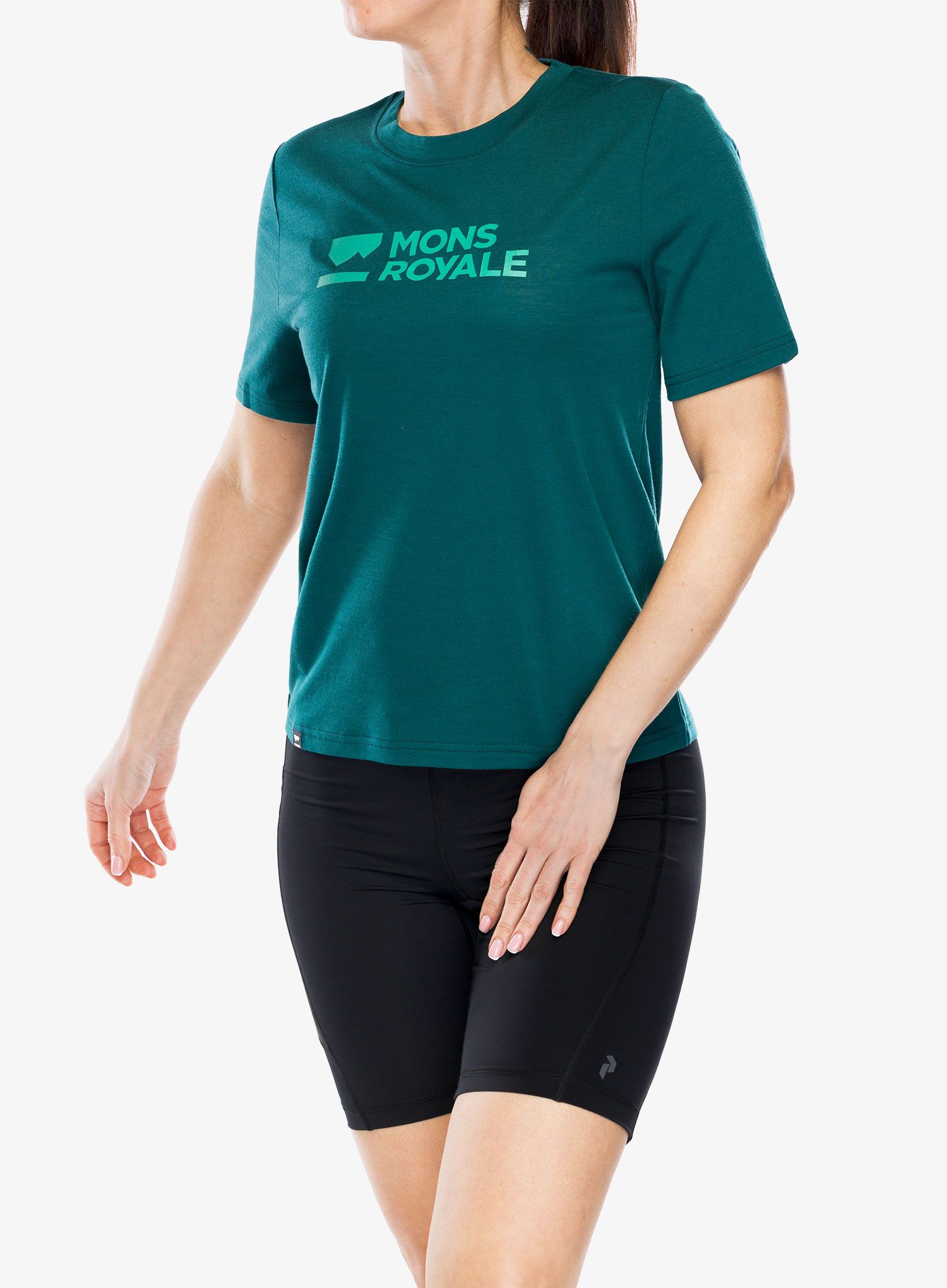 Merino triko dámské Mons Royale Icon Merino Air-Con Relaxed Tee - evergreen