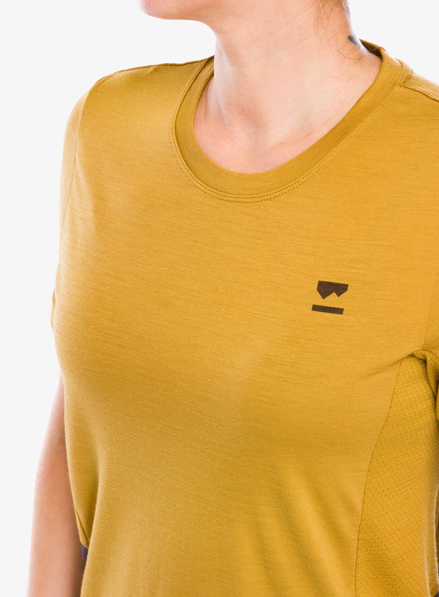 Dámské cyklistické triko Mons Royale Tarn Merino Shift Tee - shale/cumin