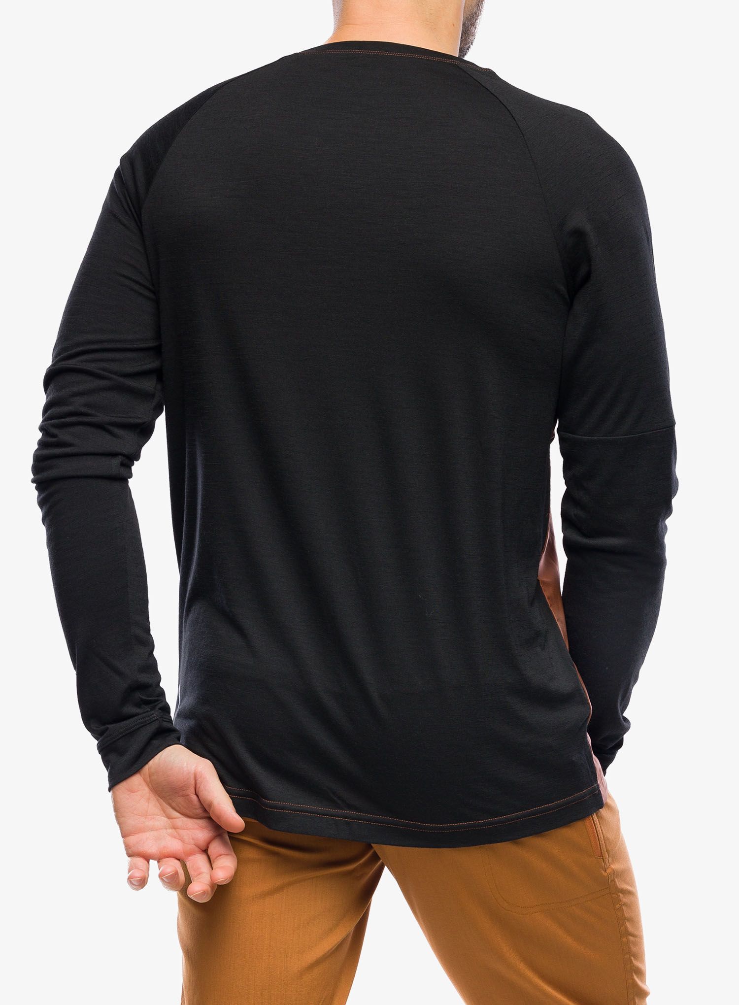 Cyklistická mikina Mons Royale Tarn Merino Shift Wind Jersey - dark copper/black