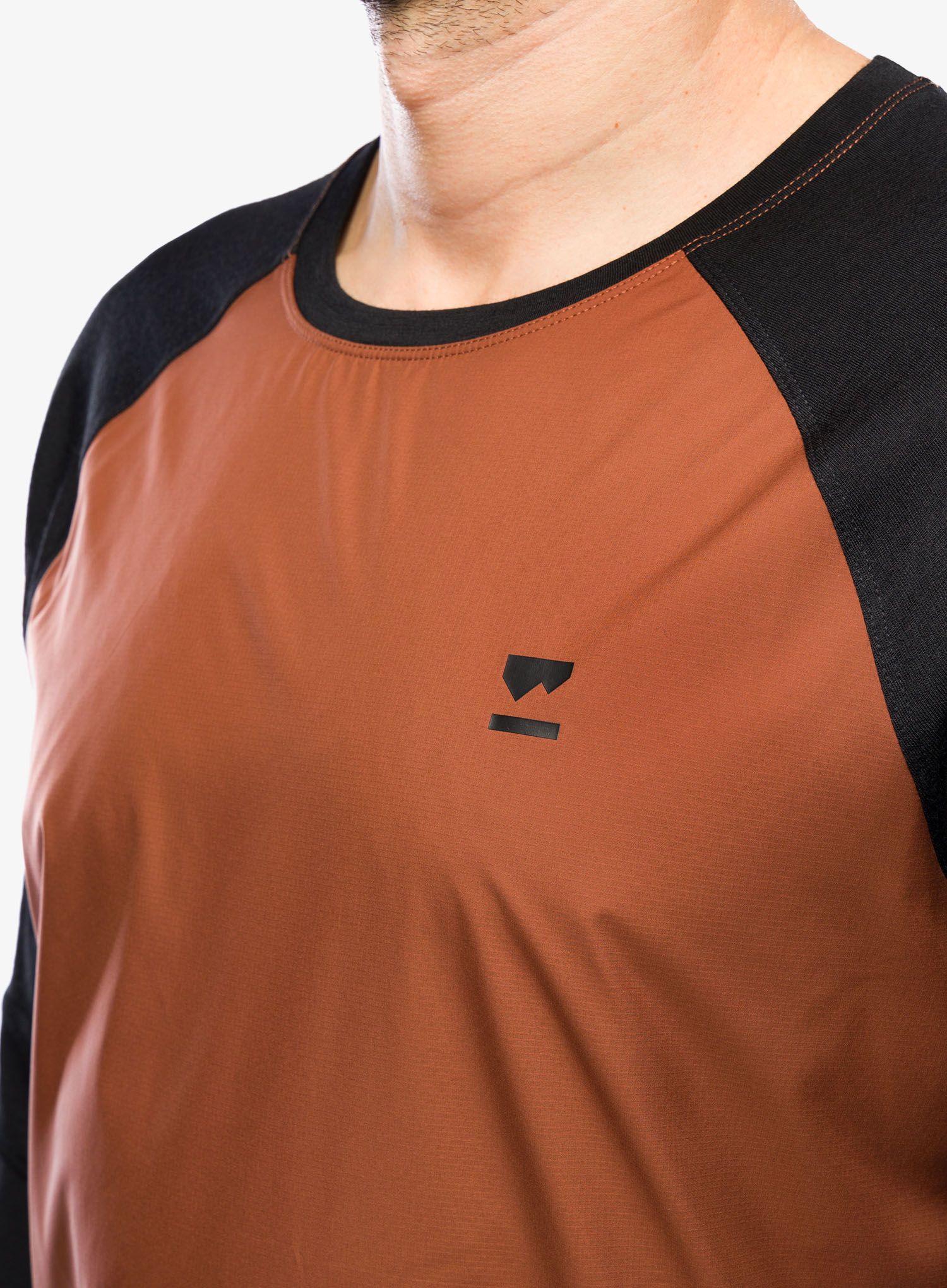 Cyklistická mikina Mons Royale Tarn Merino Shift Wind Jersey - dark copper/black