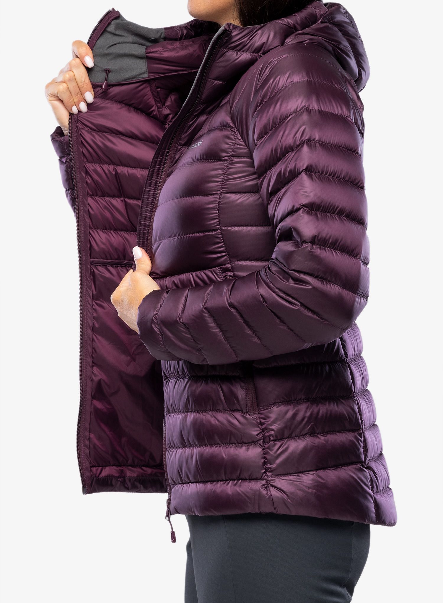 Dámská péřová bunda Montane Anti-Freeze Hoodie - saskatoon berry
