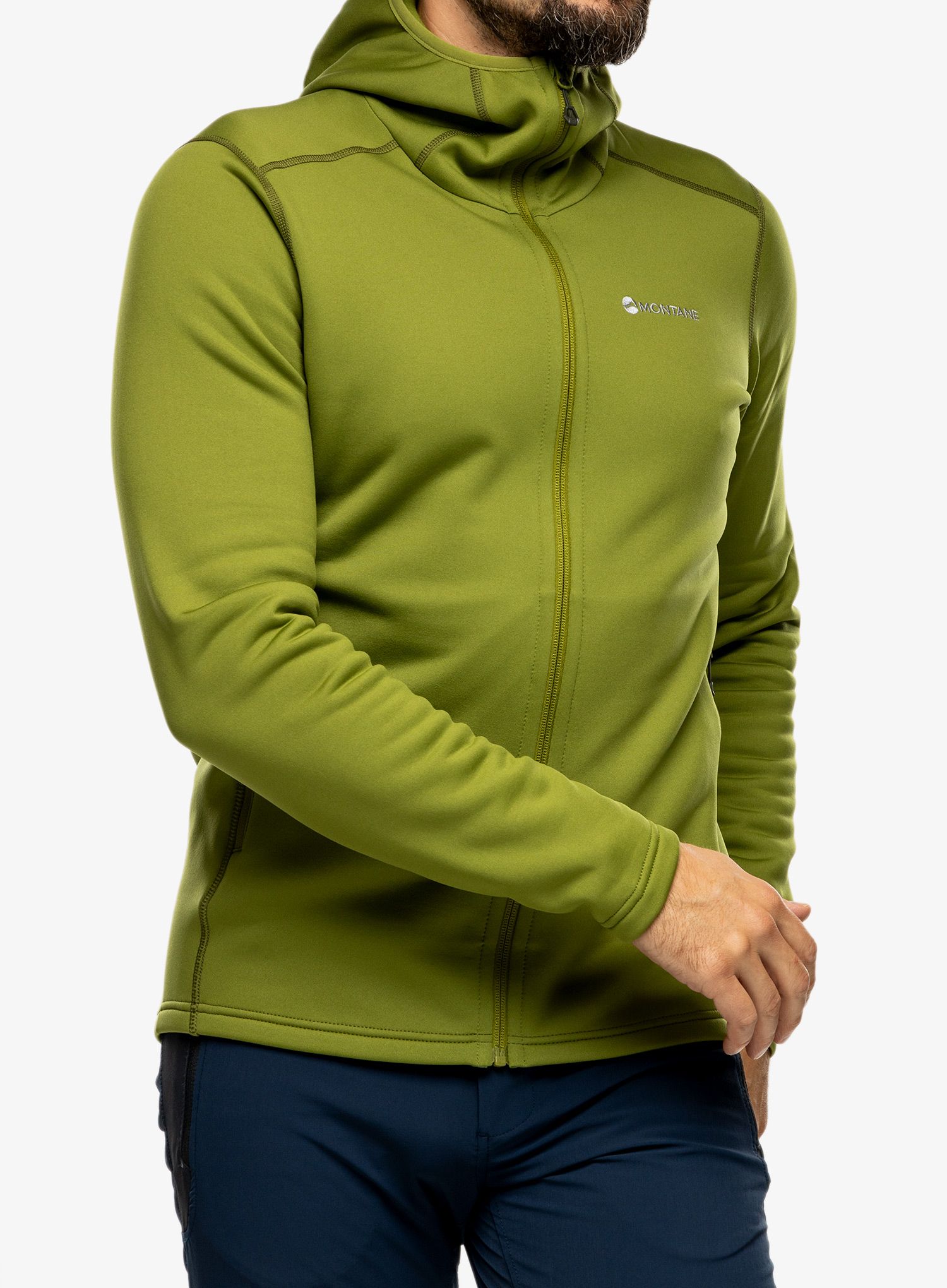 Mikina s kapucí Montane Fury Hoodie - alder green
