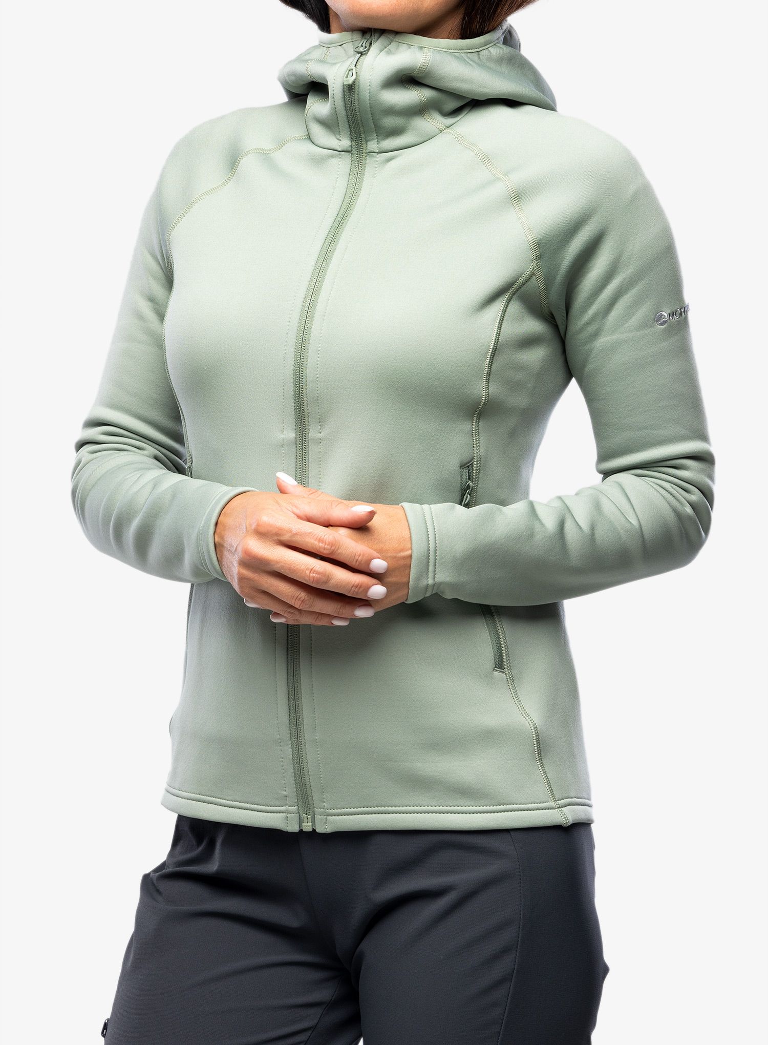Dámská mikina s kapucí Montane Fury Hoodie - pale sage