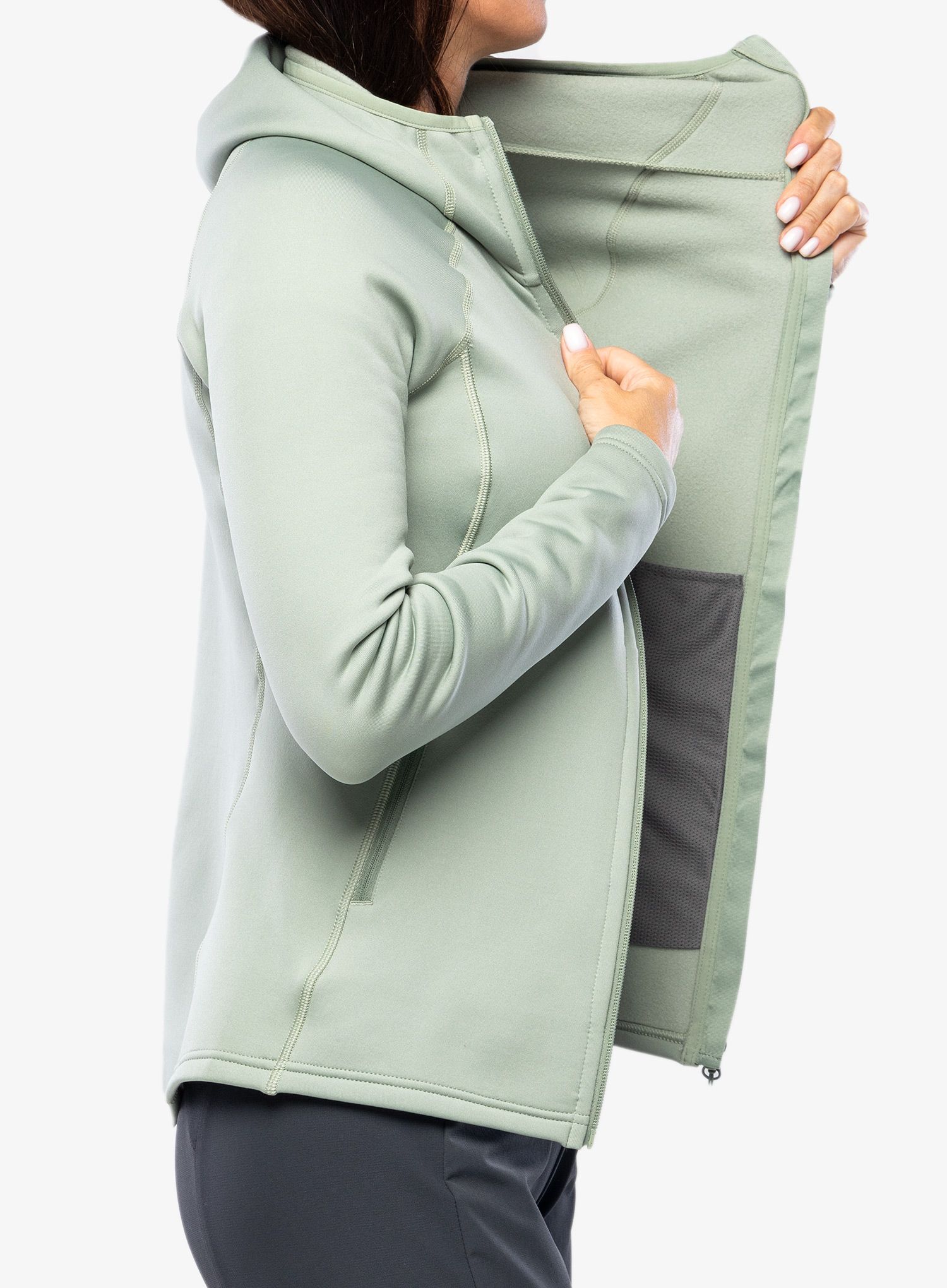 Dámská mikina s kapucí Montane Fury Hoodie - pale sage