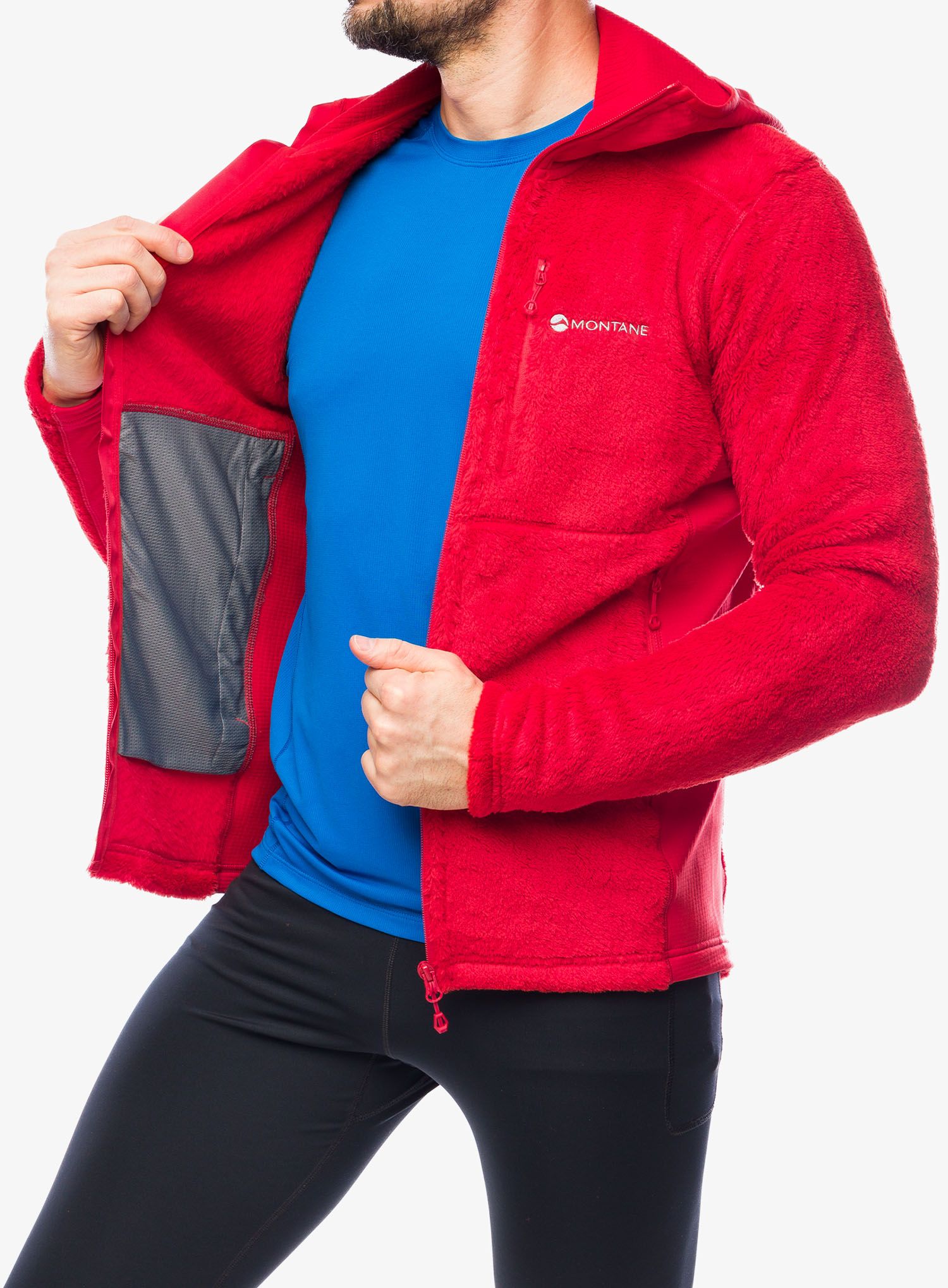 Mikina s kapucí Montane Protium XPD Hoodie - adrenaline red