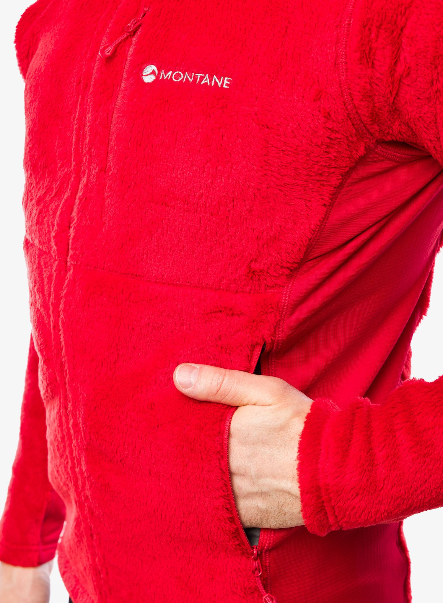Mikina s kapucí Montane Protium XPD Hoodie - adrenaline red