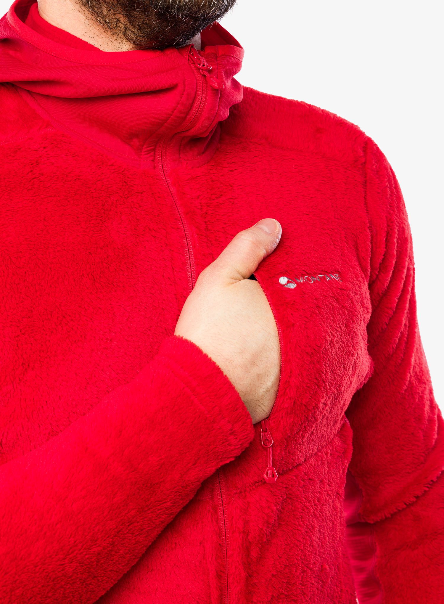 Mikina s kapucí Montane Protium XPD Hoodie - adrenaline red