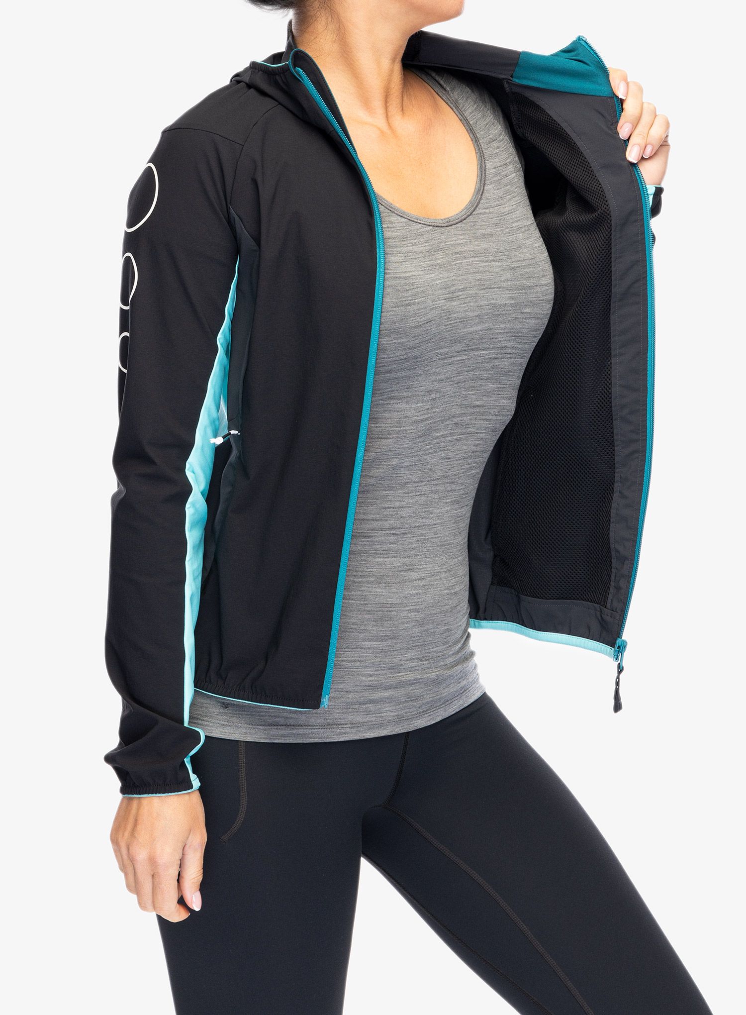 Běžecká bunda dámská Montura Flash Sky Jacket - black/baltic