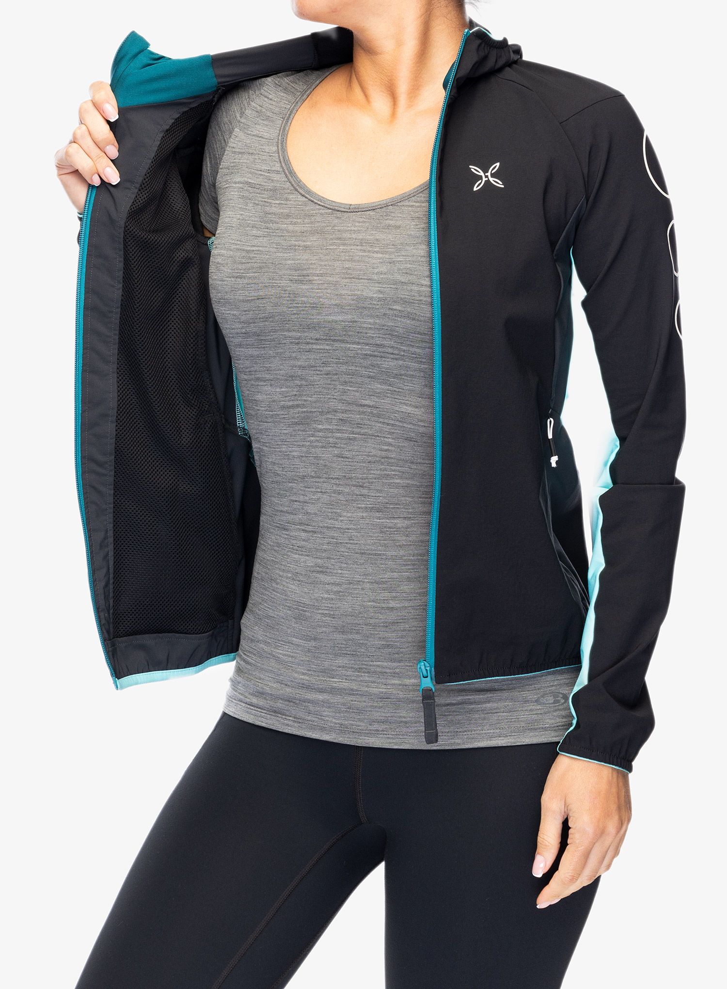 Běžecká bunda dámská Montura Flash Sky Jacket - black/baltic