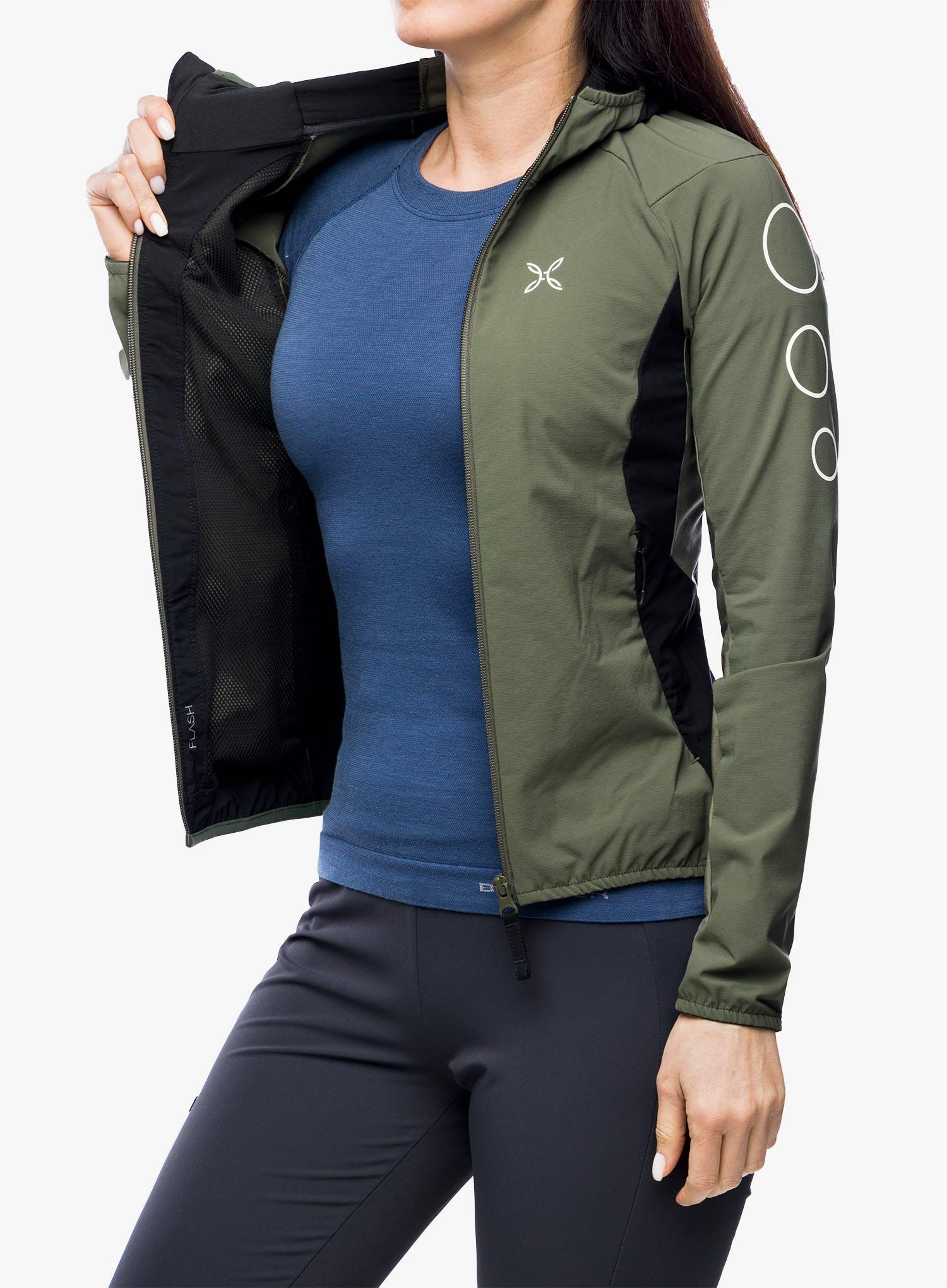 Bunda na běhání dámská Montura Flash Sky Jacket - sage green