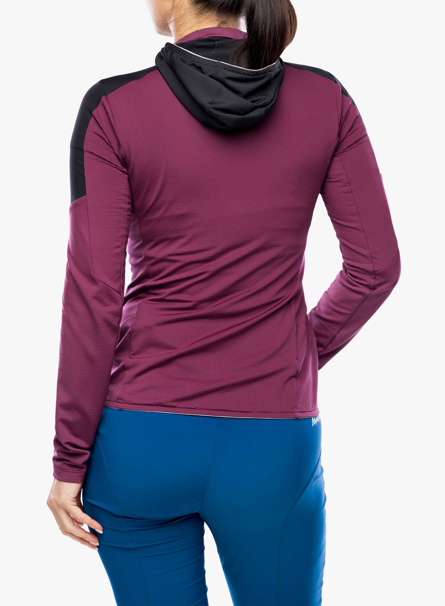 Dámská mikina s kapucí Montura Light Revolution Maglia - wine red