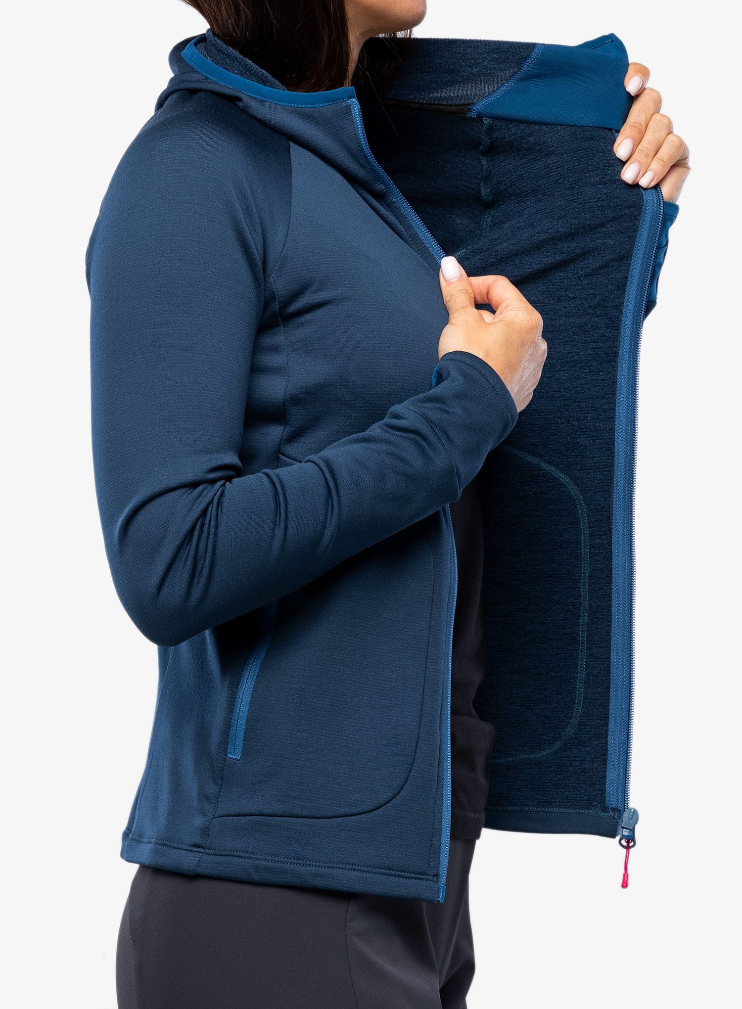 Dámská mikina s kapucí Montura Mystic Wool Maglia - deep blue