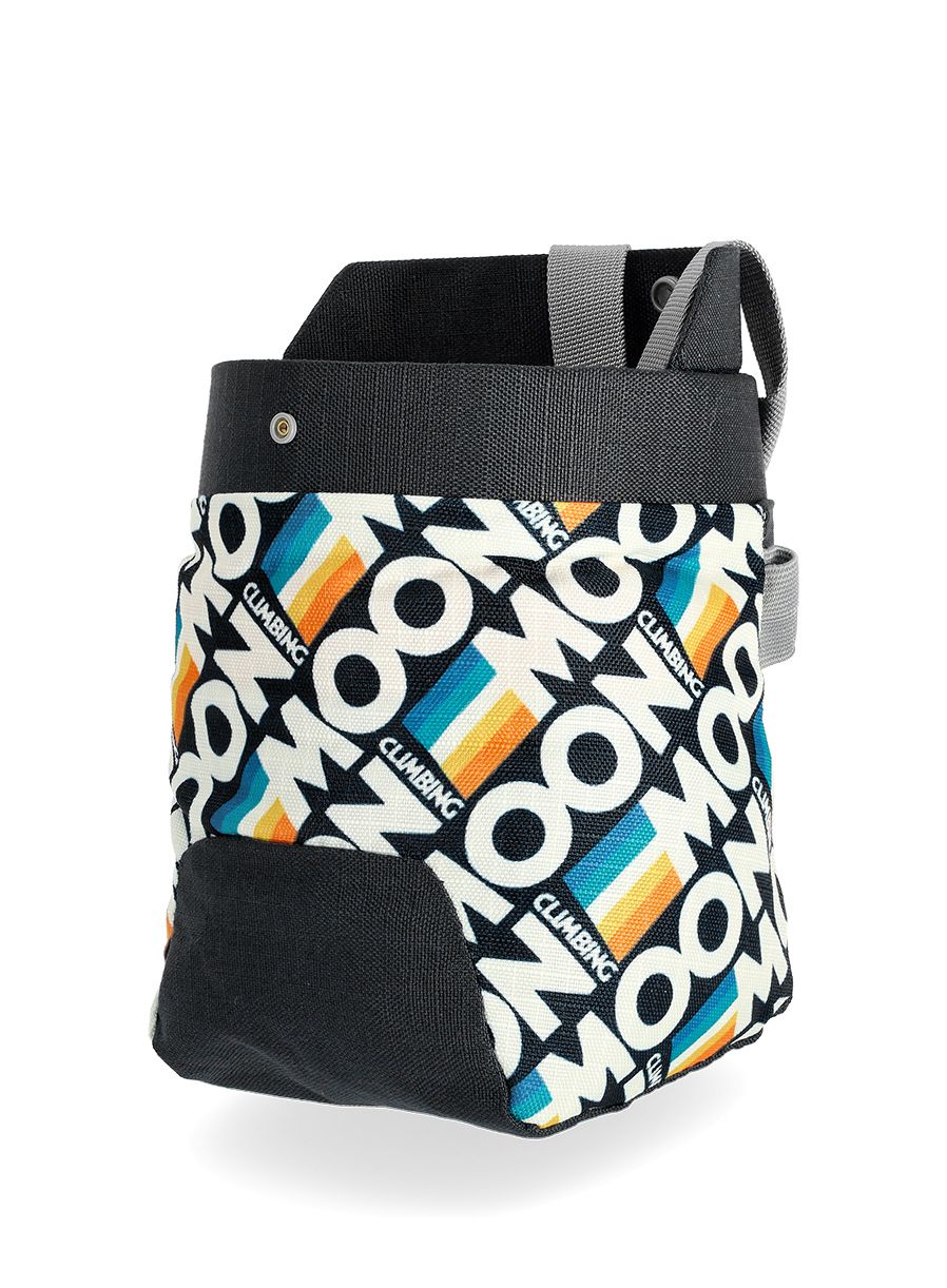 Pytlík na magnézium Moon Climbing Trad Chalk Bag - retro stripe black