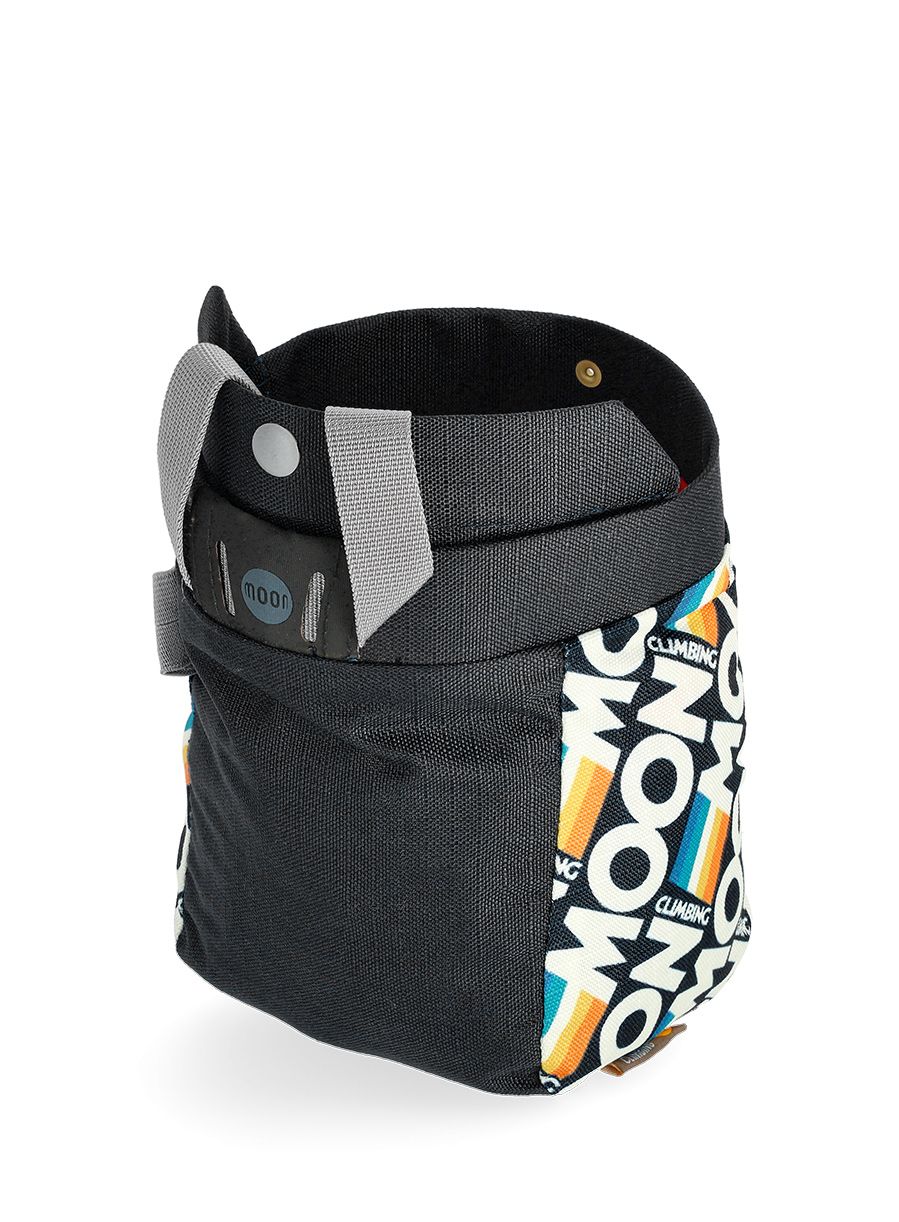 Pytlík na magnézium Moon Climbing Trad Chalk Bag - retro stripe black