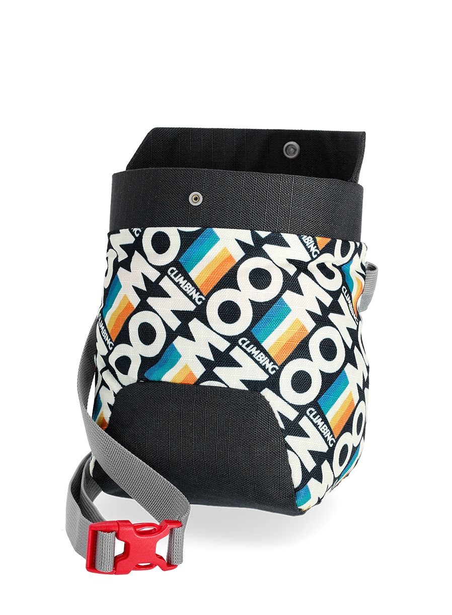 Pytlík na magnézium Moon Climbing Trad Chalk Bag - retro stripe black