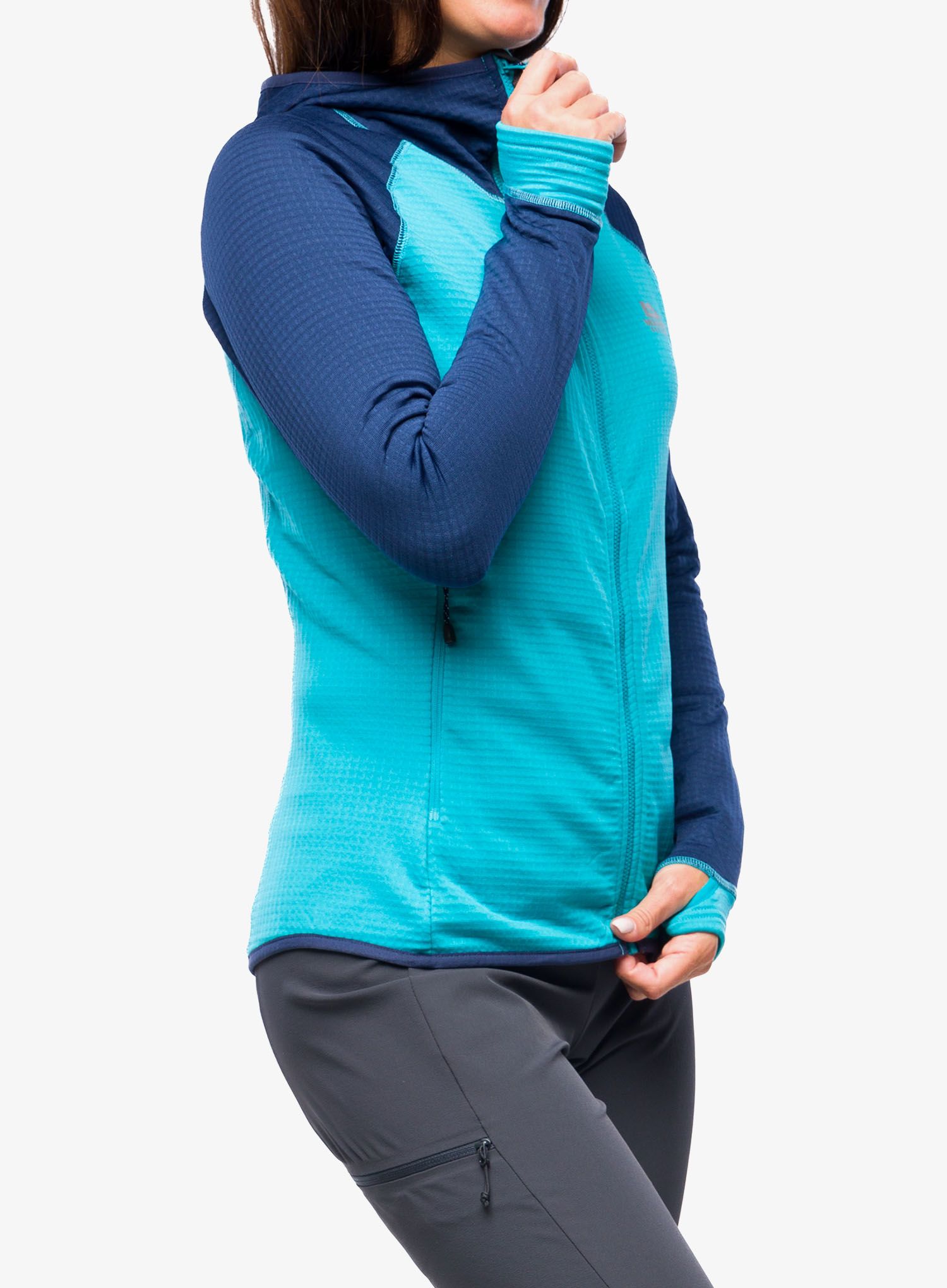 Dámská mikina s kapucí Mountain Equipment Eclipse Hooded Jacket - topaz/medieval