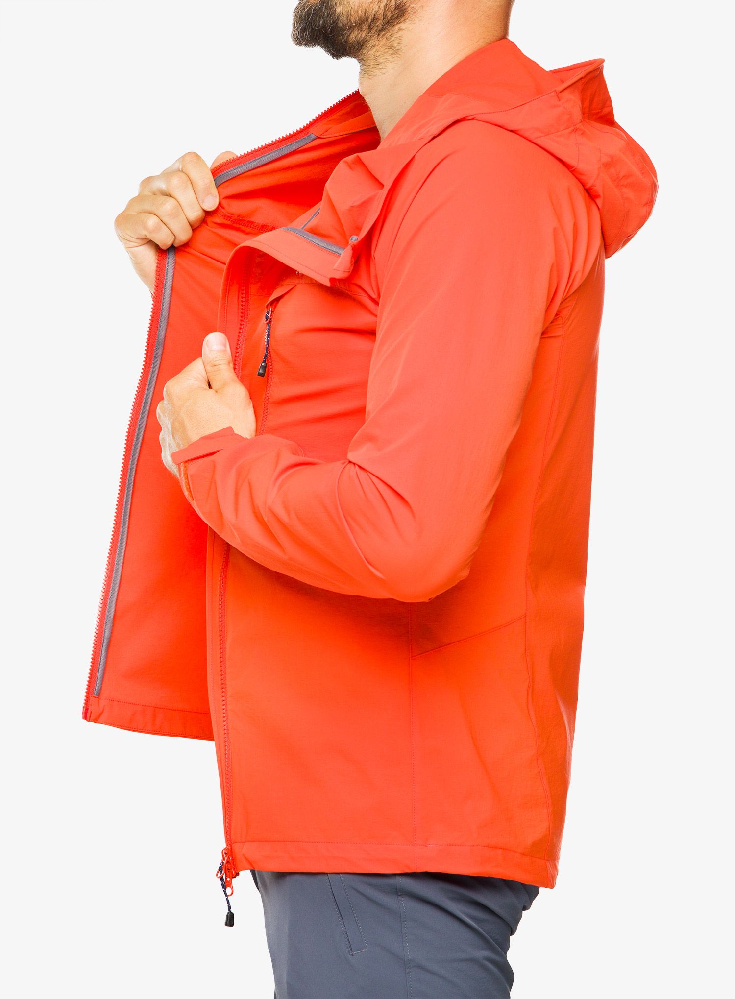 Softshellová bunda Mountain Equipment Squall Hooded Jacket - cardinal orange