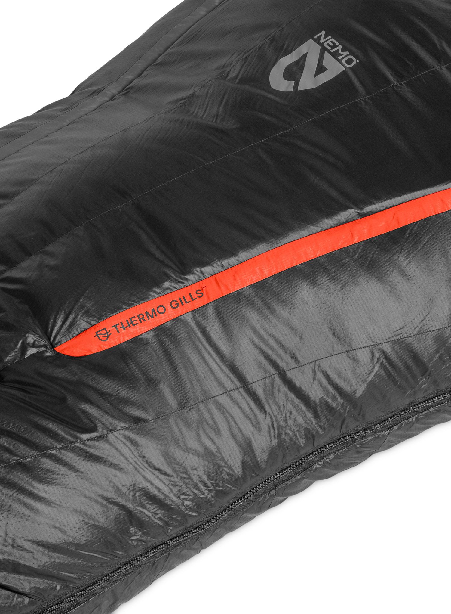 Péřový spacák Nemo Riff 15 Regular Endless Promise (183 cm) - goodnight gray