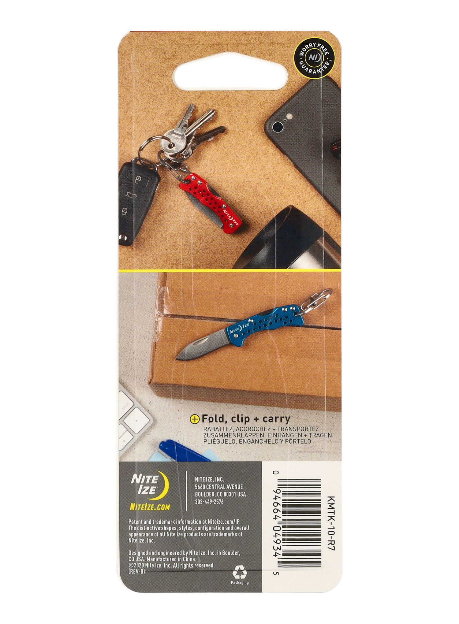 Nůž v podobě přívěsku Nite Ize DoohicKey Key Chain Knife - red