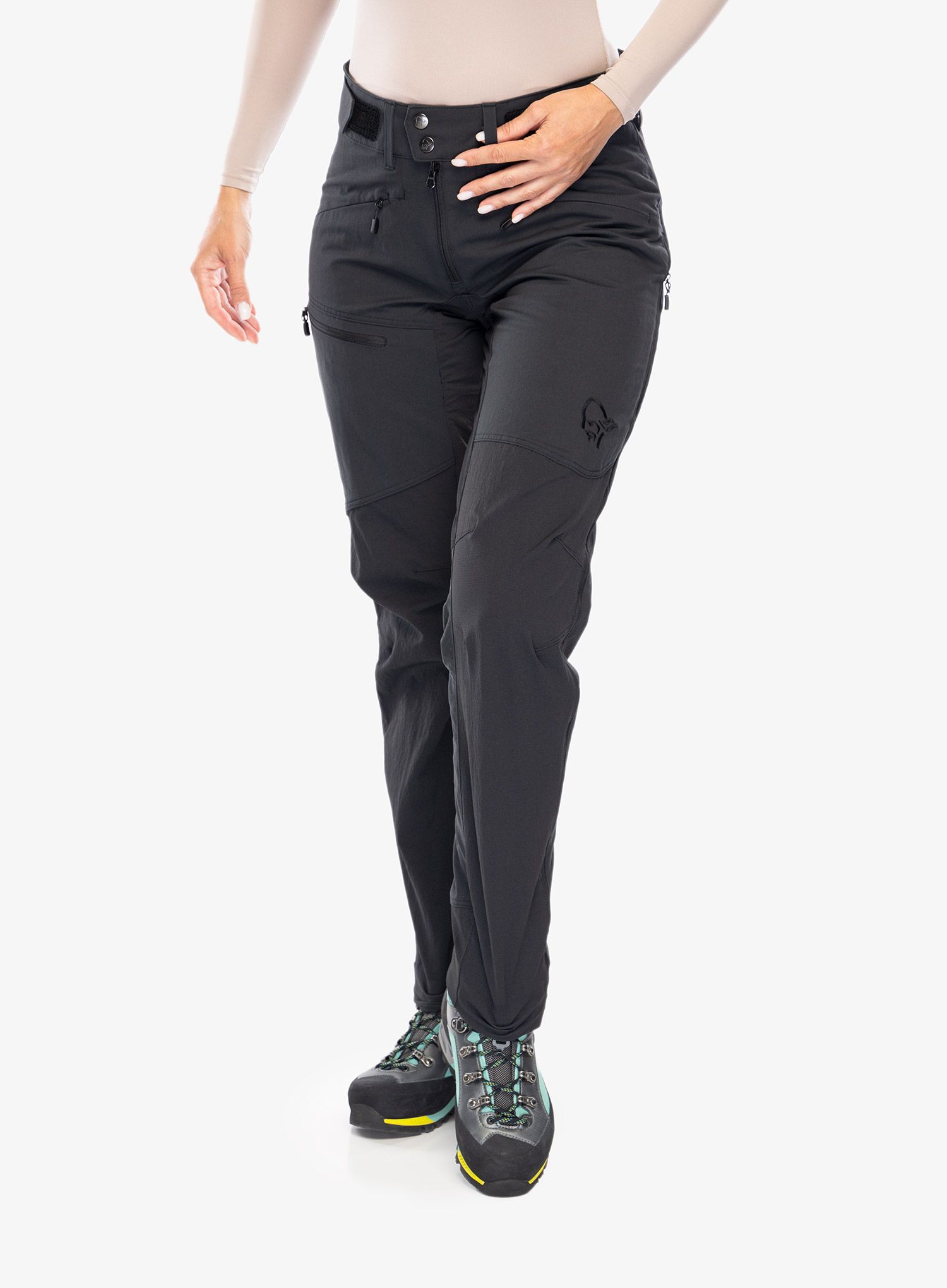 Softshellové kalhoty dámské Norrona Falketind Flex1 Heavy Duty Pants - caviar