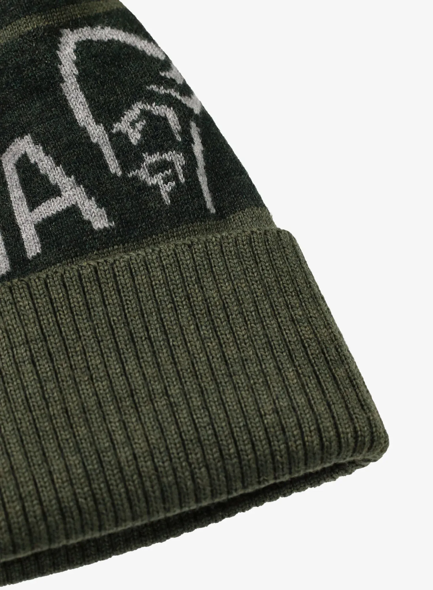 Zimní čepice Norrona Heavy MerinoUll Logo Beanie - olive night melange
