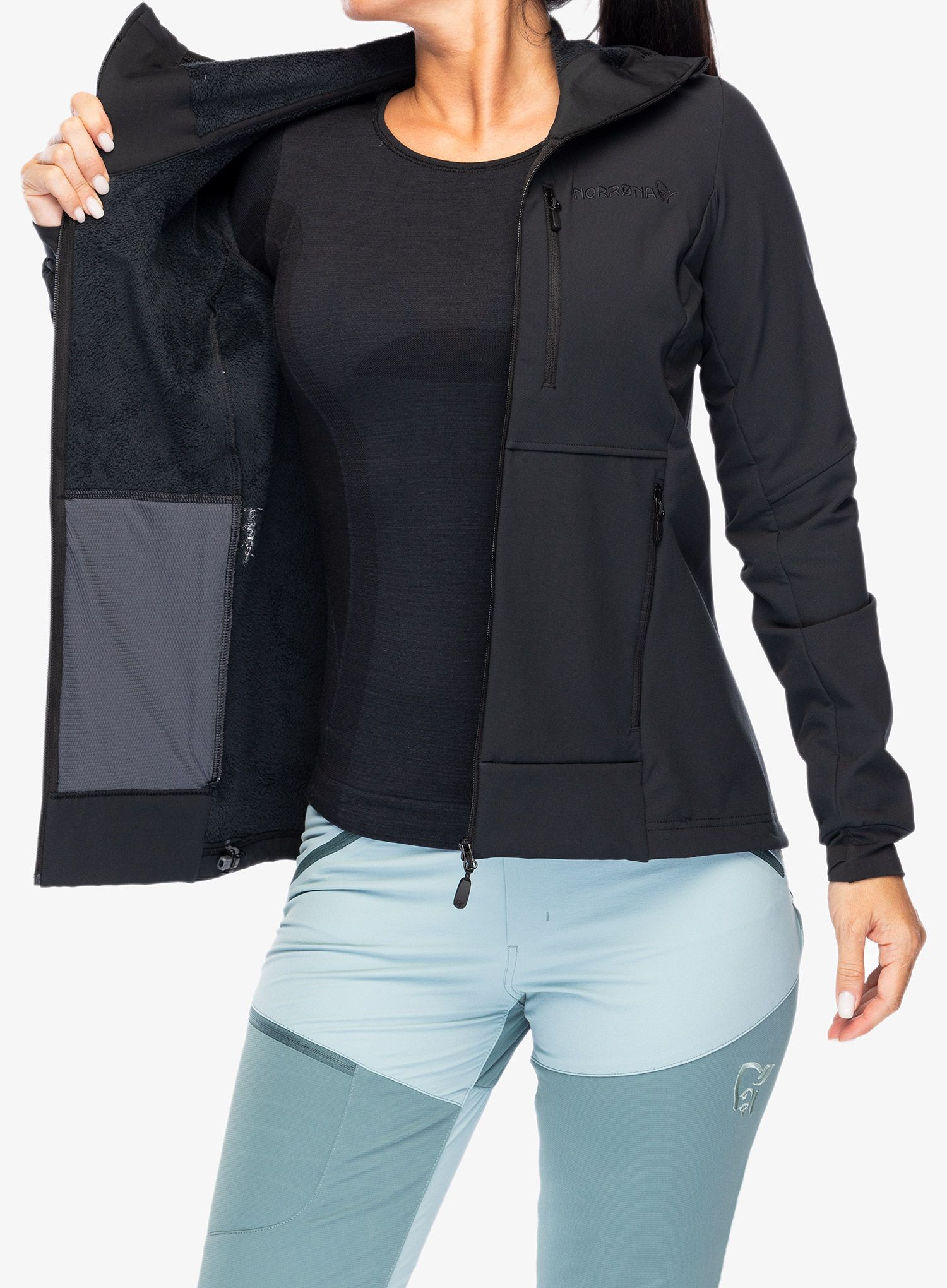 Dámská bunda Norrona Lofoten Hiloflex200 Hood - caviar