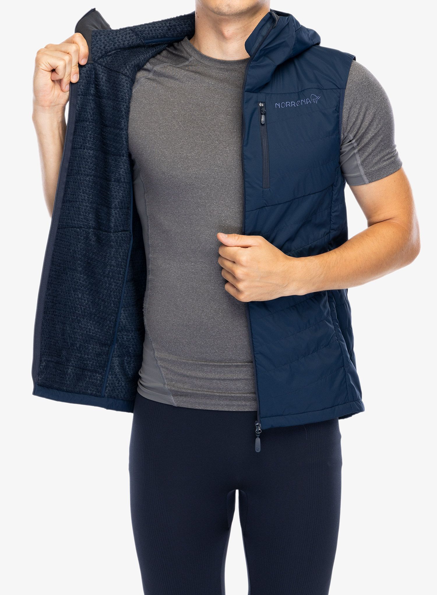 Zateplená vesta Norrona Lyngen Alpha90 Vest - indigo night