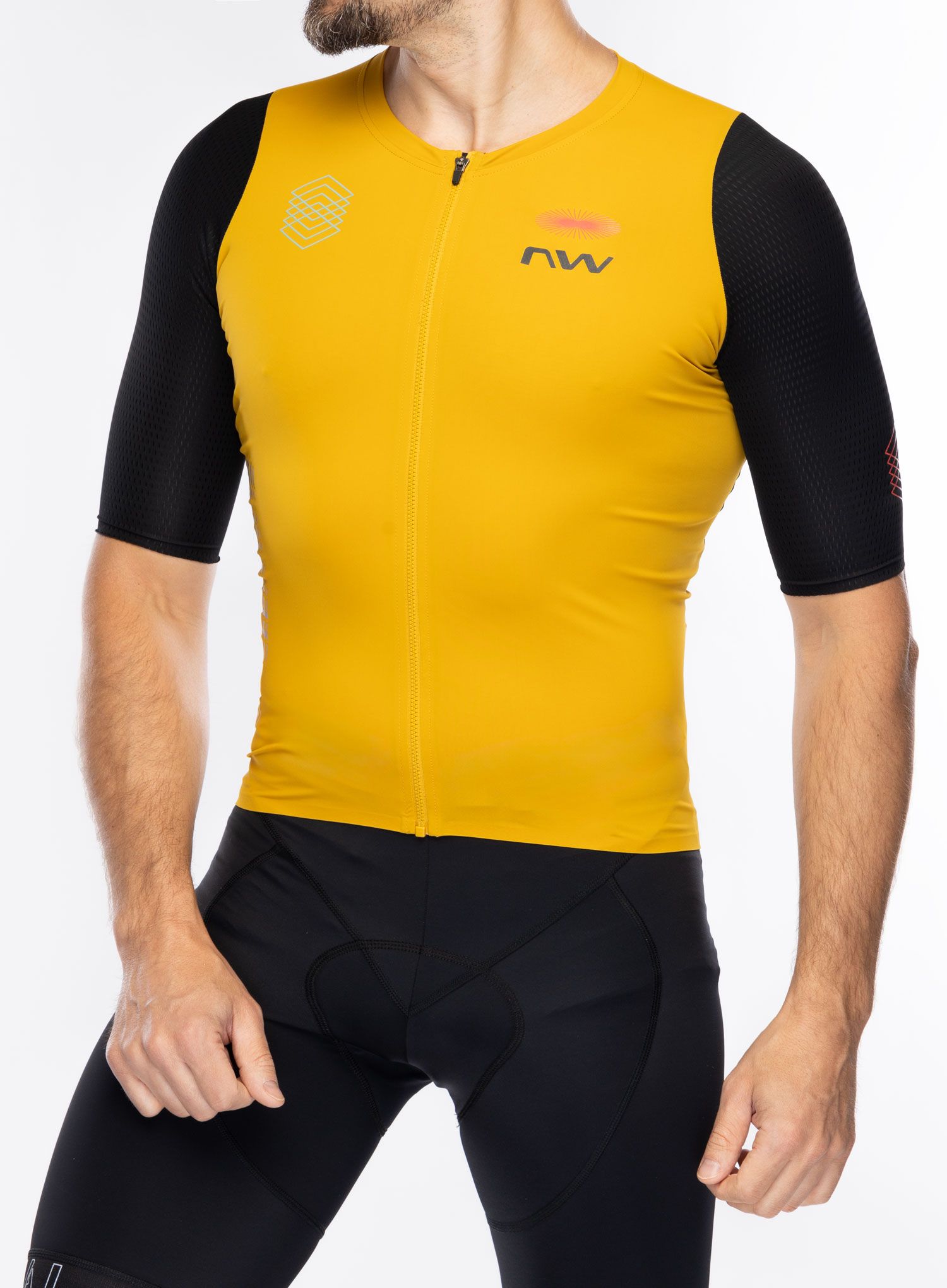 Cyklotriko Northwave Extreme Evo Jersey Short Sleeve - ochre/black