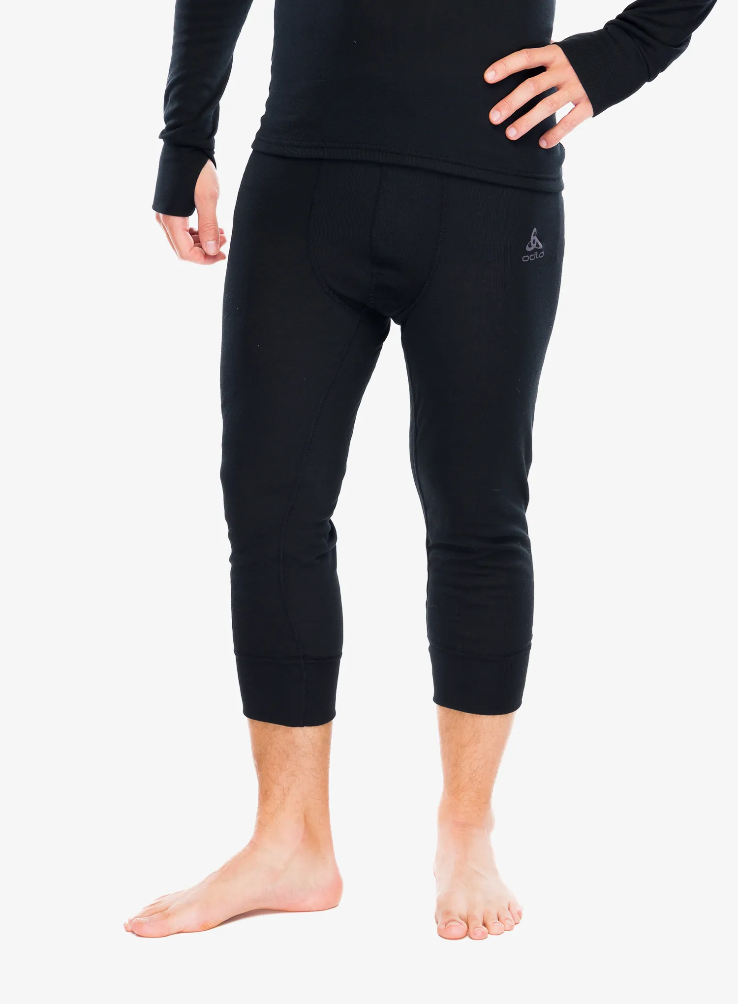 Termolegíny Odlo Active Warm BL Bottom 3/4 - black