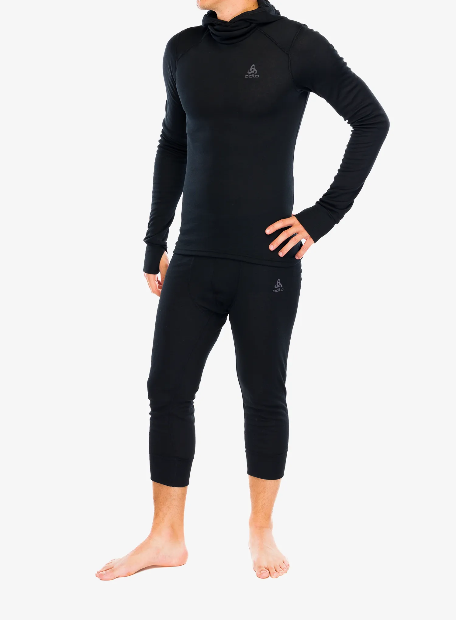 Termolegíny Odlo Active Warm BL Bottom 3/4 - black
