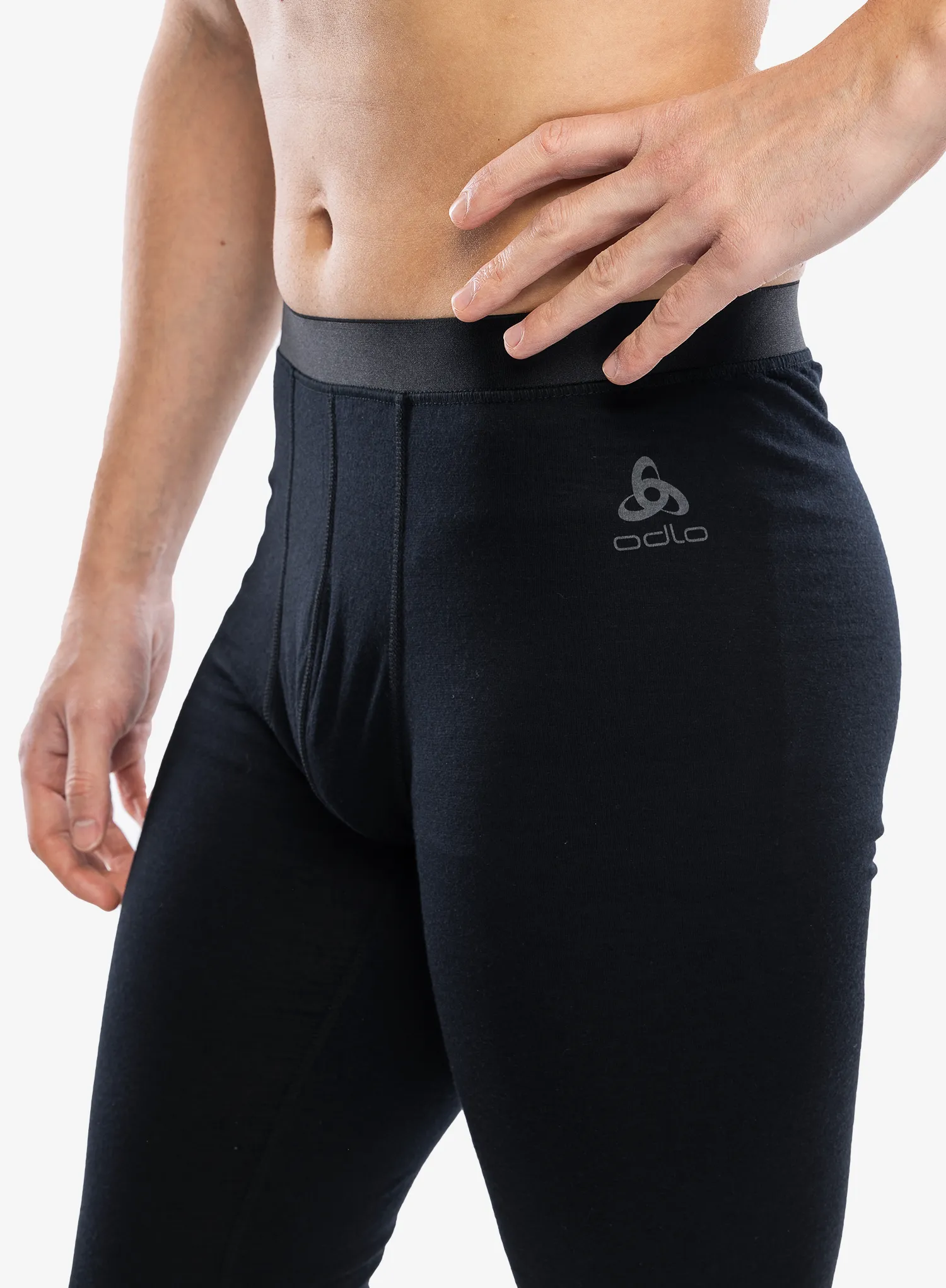 Termolegíny Odlo Merino 200 BL Bottom Long - black