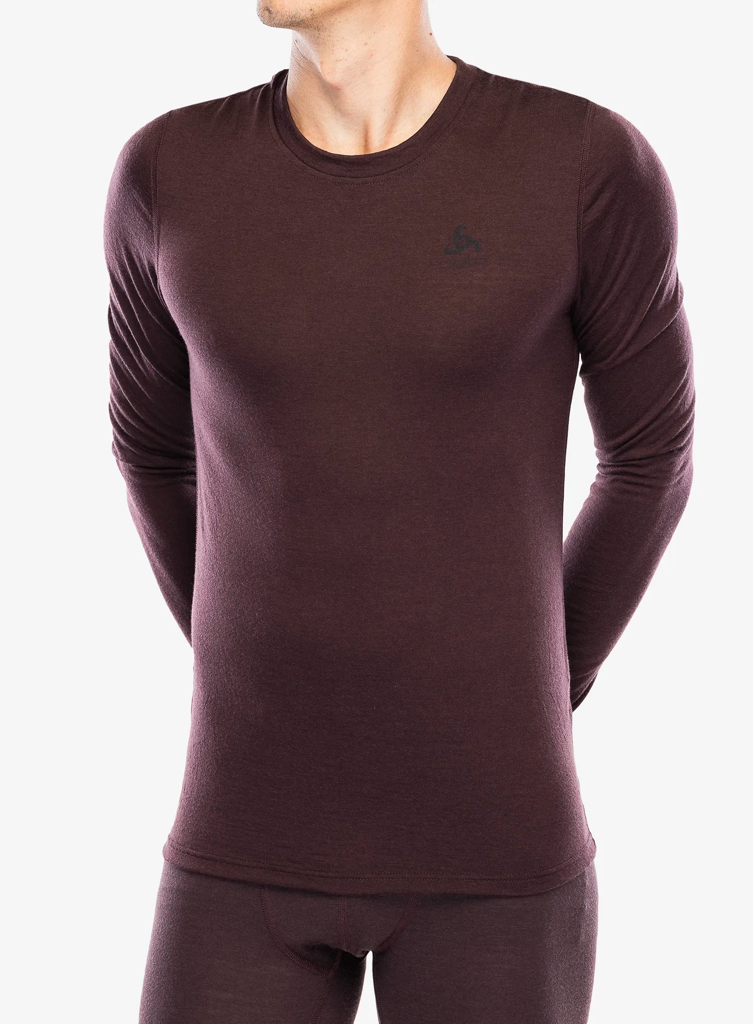 Funkční mikina Odlo Merino 200 BL Top Crew Neck LS - fudge