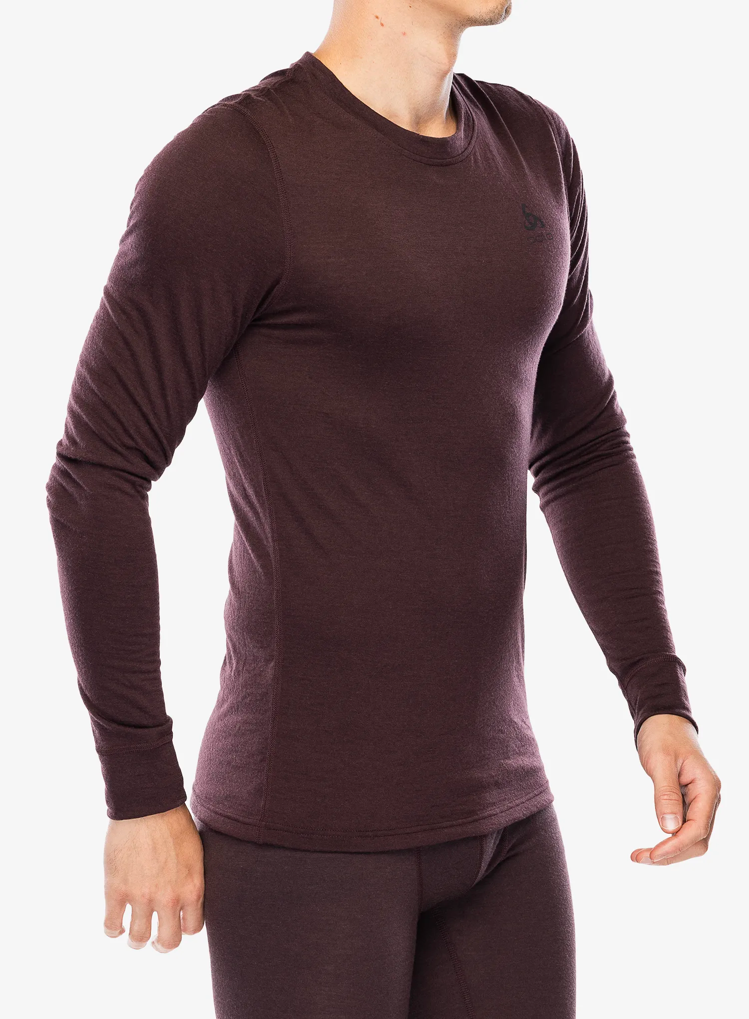 Funkční mikina Odlo Merino 200 BL Top Crew Neck LS - fudge
