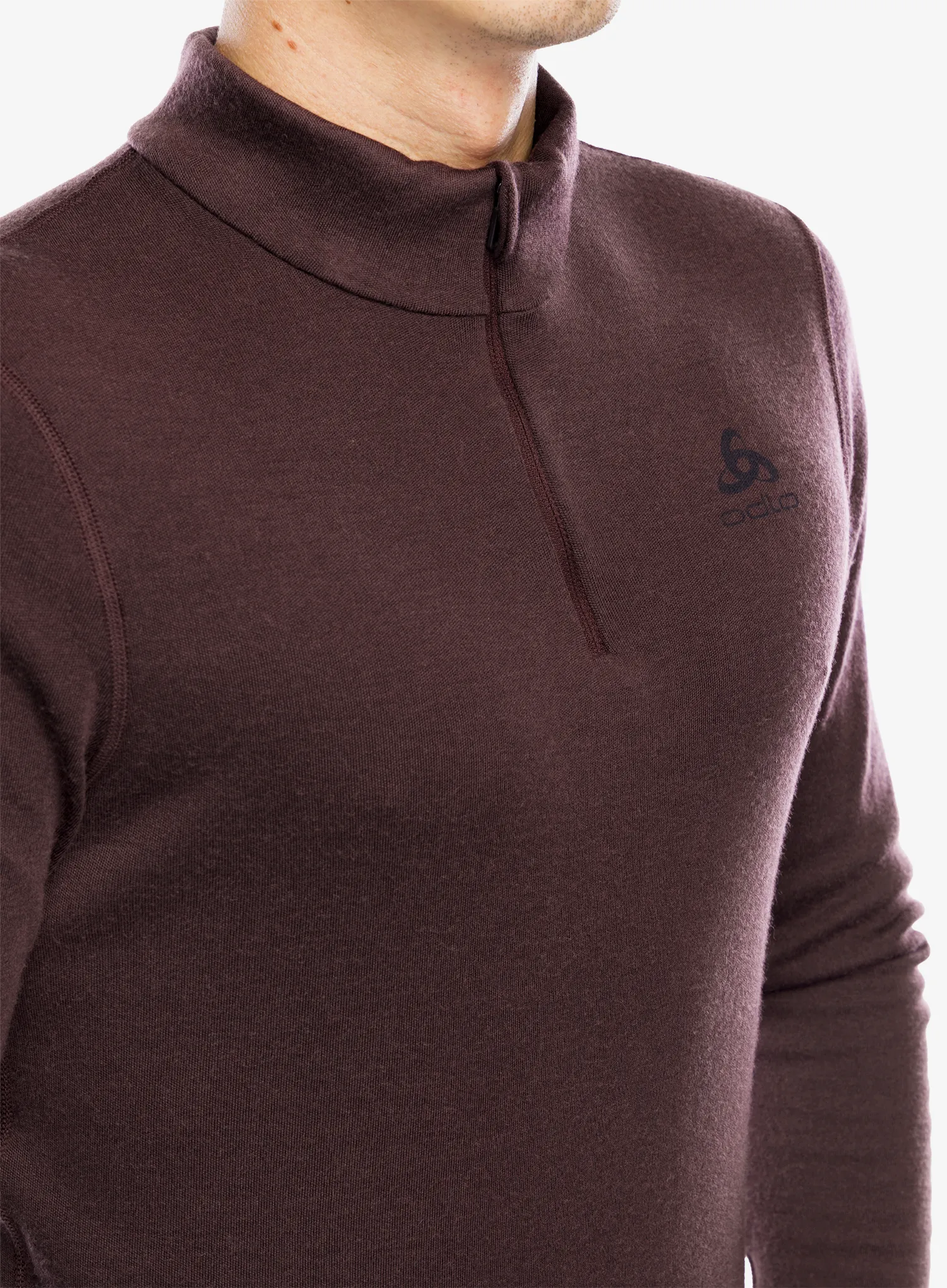 Funkční mikina Odlo Merino 260 BL Top Turtle Neck LS Half Zip - fudge