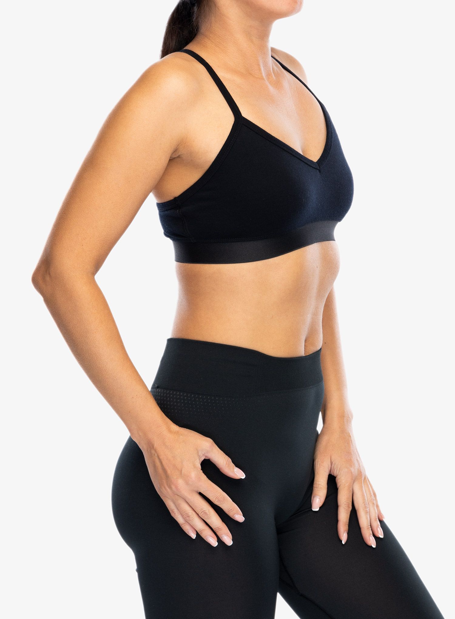Sportovní podprsenka Odlo Merino Soft Sport Bra - black