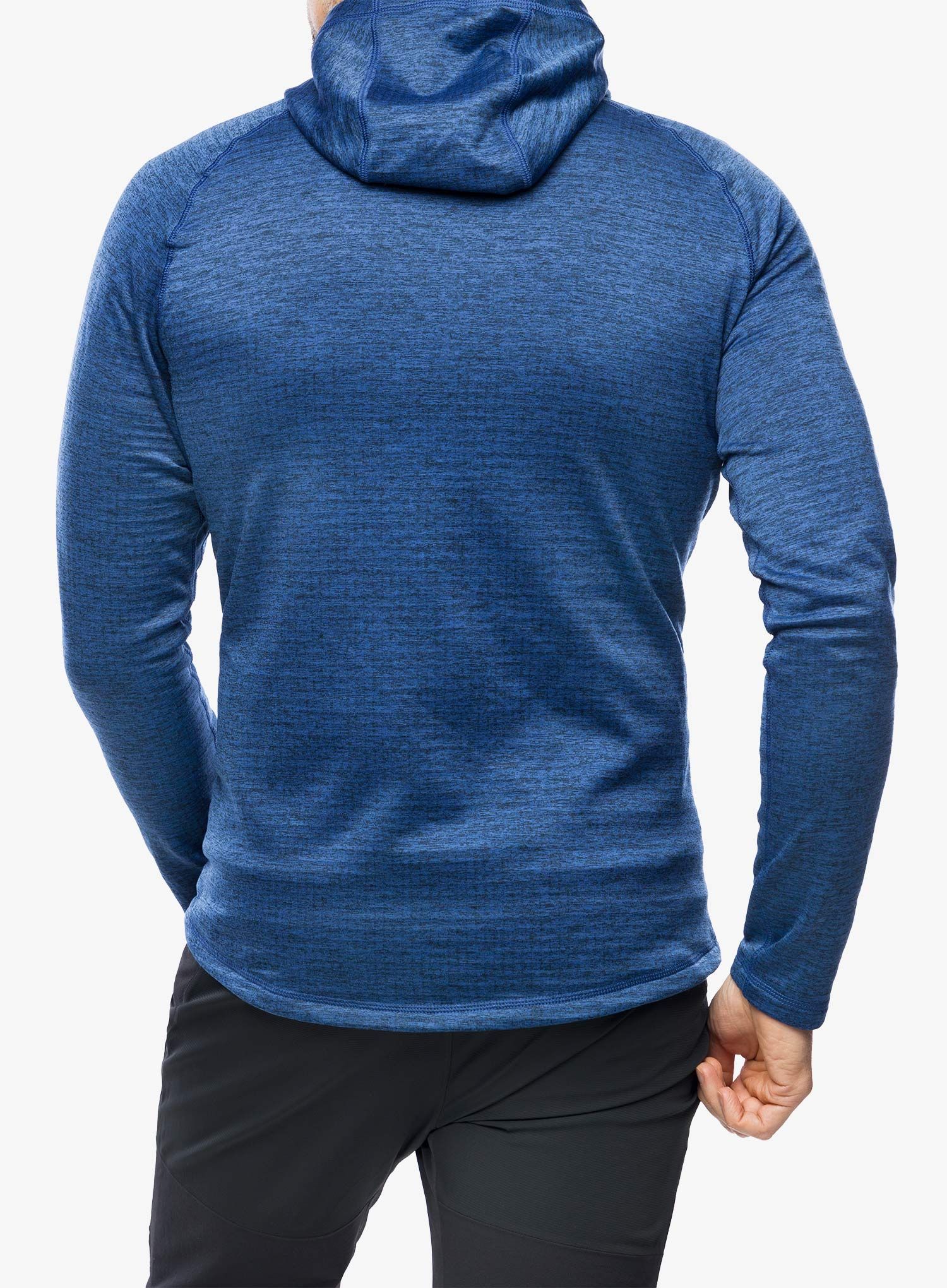 Mikina s kapucí Odlo Tencia Mid Layer Hoody Full Zip - limoges melange