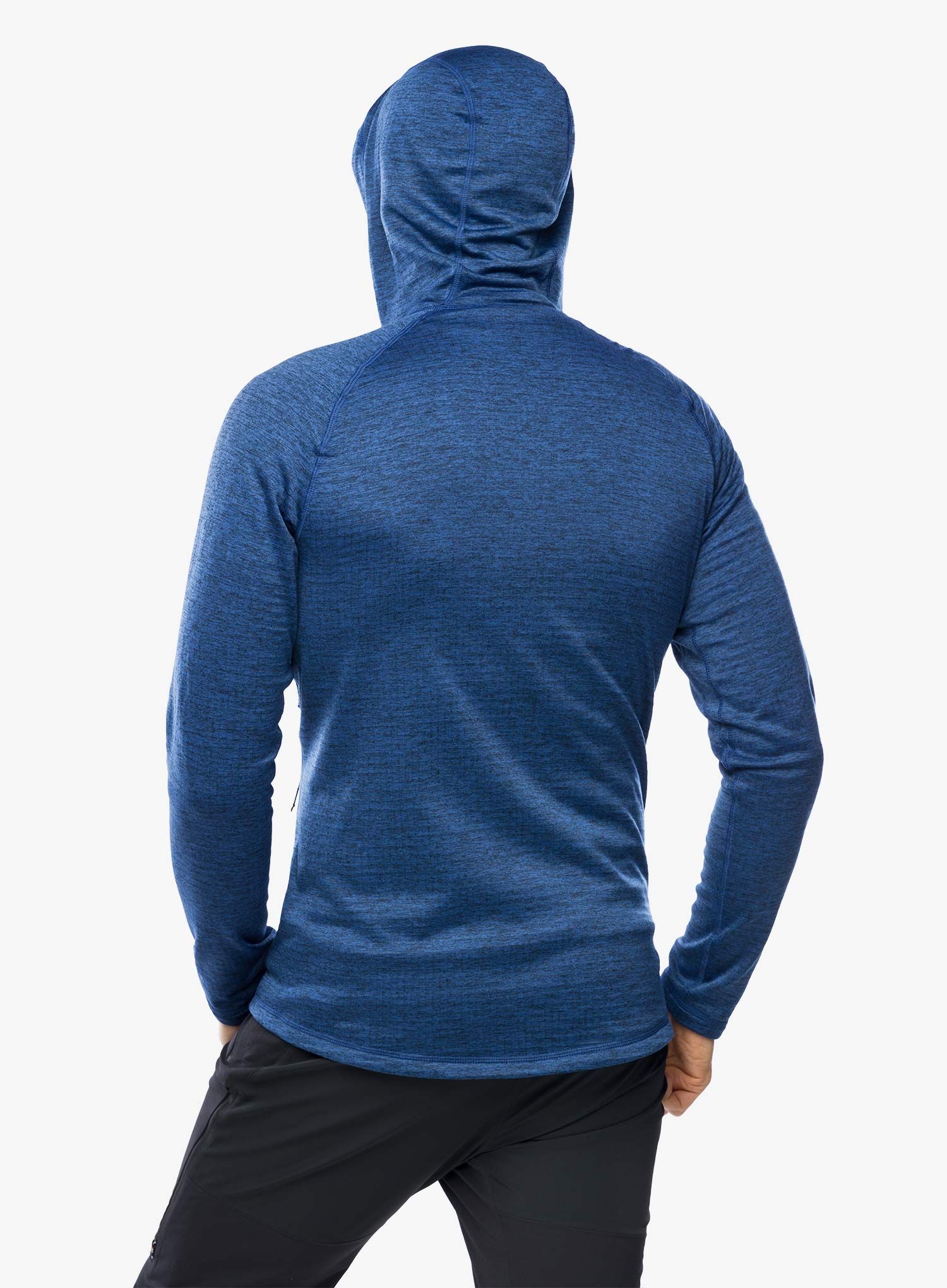 Mikina s kapucí Odlo Tencia Mid Layer Hoody Full Zip - limoges melange