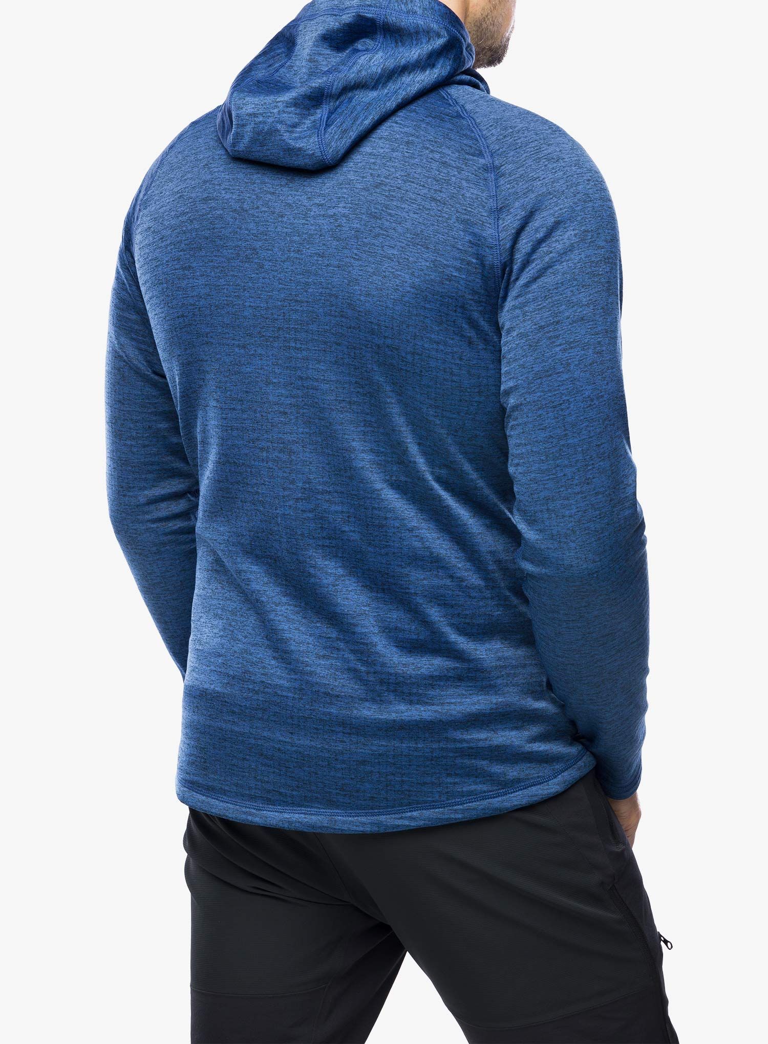 Mikina s kapucí Odlo Tencia Mid Layer Hoody Full Zip - limoges melange