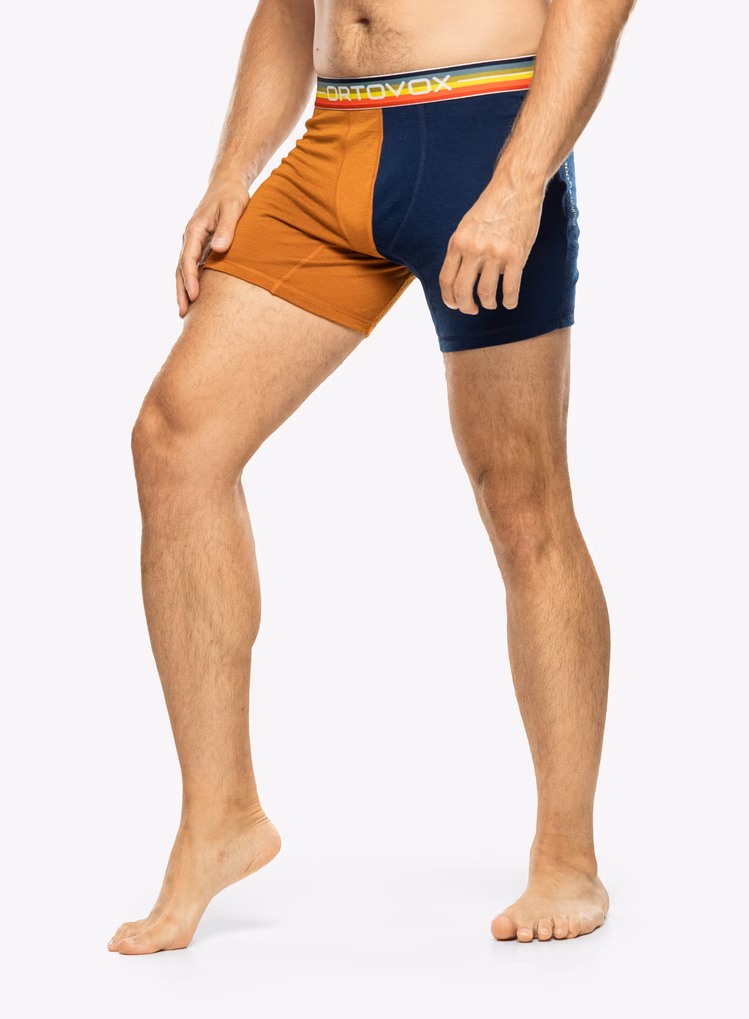 Pánské termoaktivní boxerky Ortovox 185 Rock N Wool Boxer - deep ocean