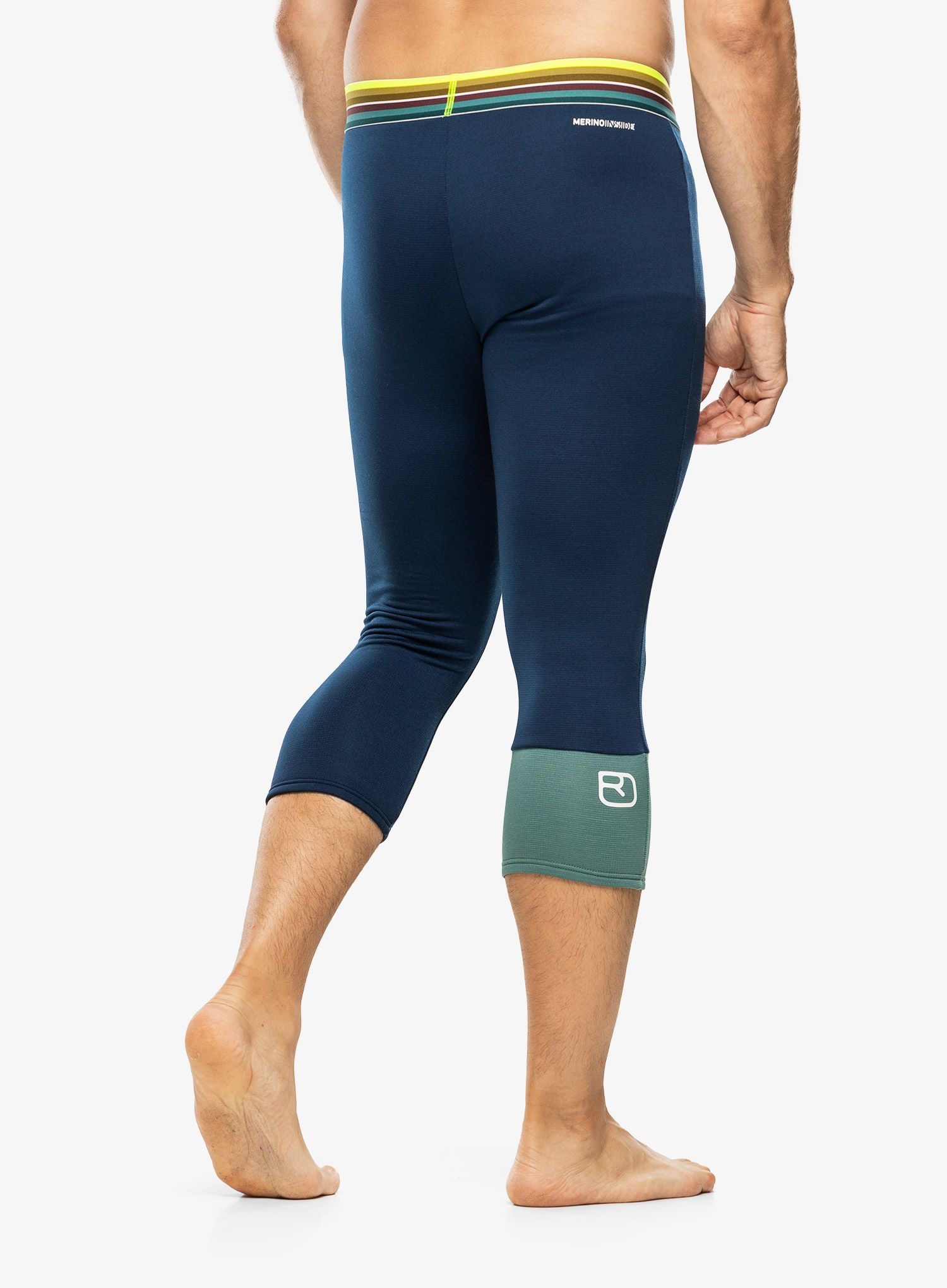 Termolegíny Ortovox Fleece Light Short Pants - deep ocean