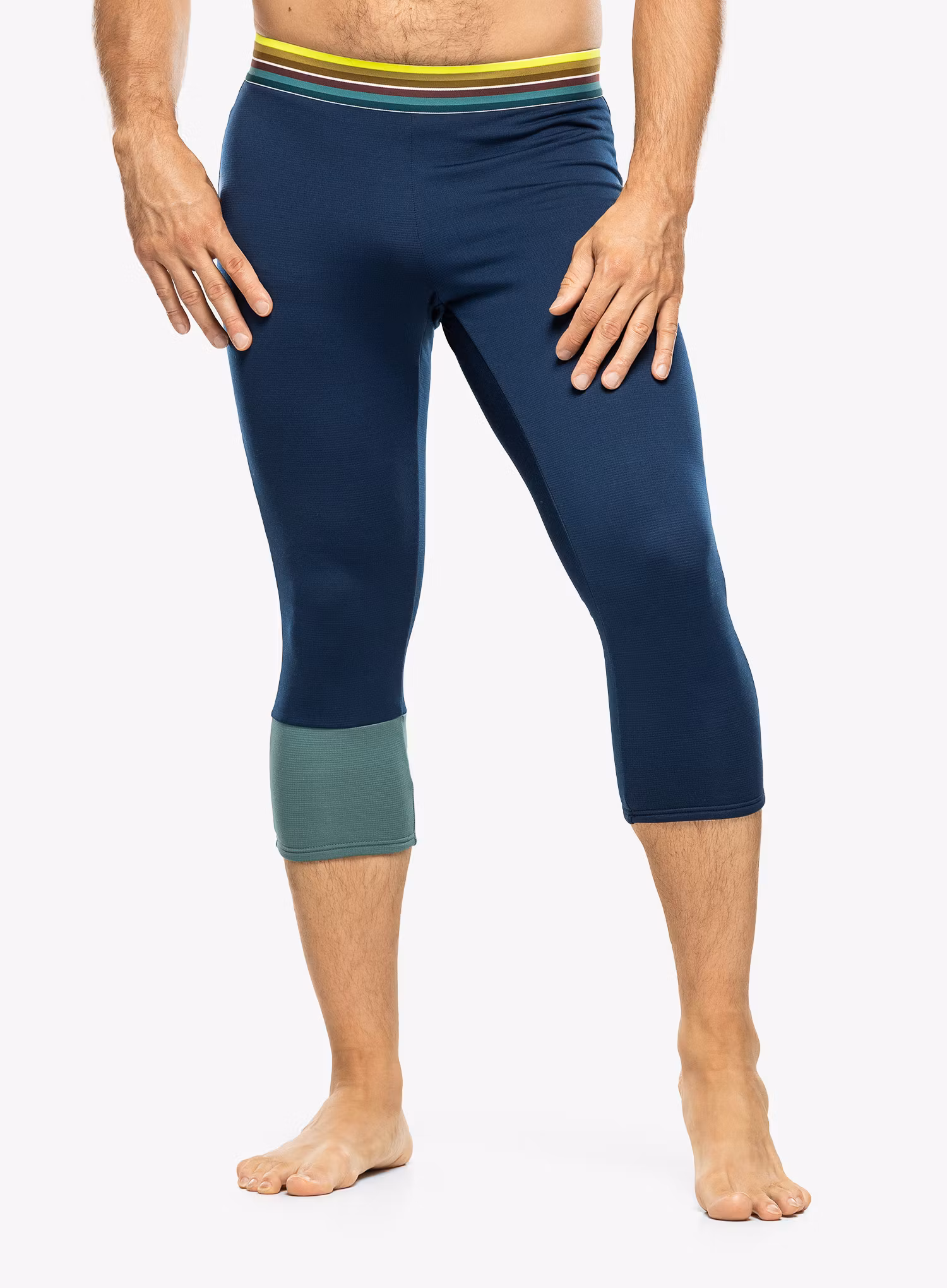 Termolegíny Ortovox Fleece Light Short Pants - deep ocean