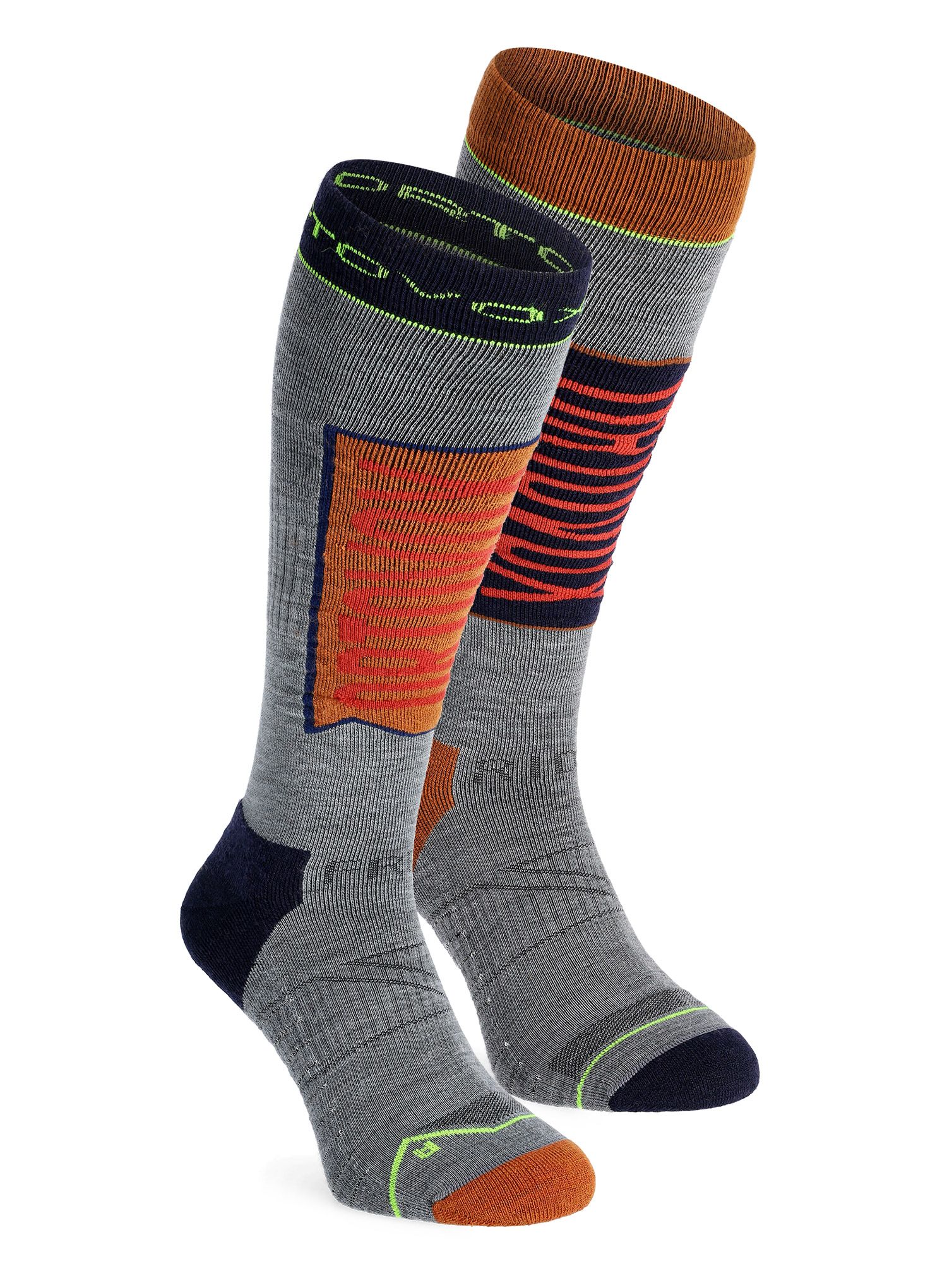 Ponožky na lyže Ortovox Free Ride Long Socks - clay orange
