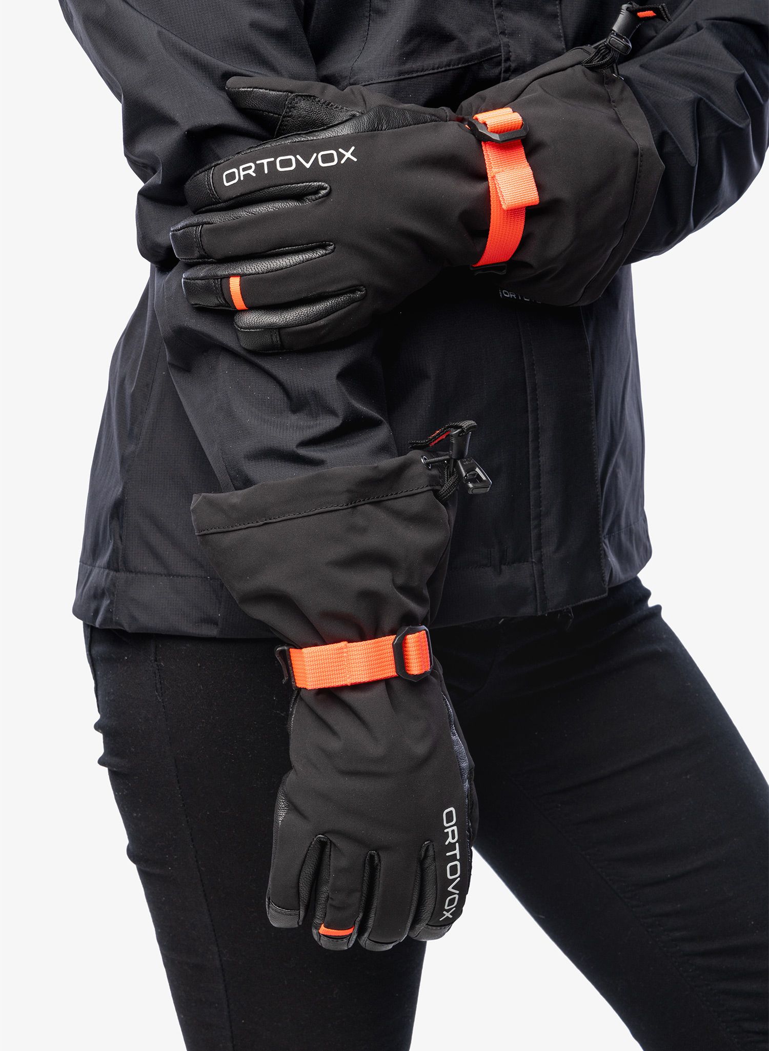 Dámské lyžařské rukavice Ortovox Merino Mountain Glove - black raven