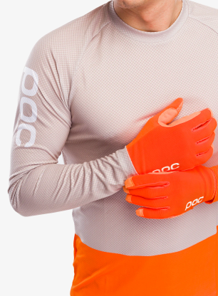 Cyklistické rukavice POC AVIP Glove Long - zink orange