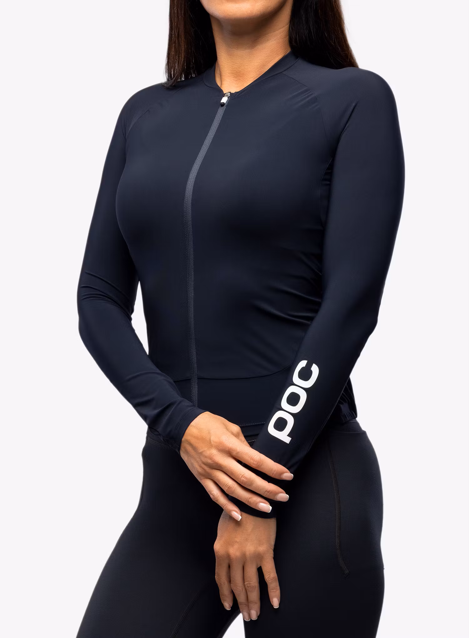 Dámská cyklo mikina POC Essential Road Ws L/S Jersey - navy black