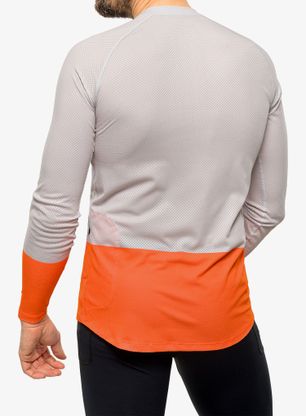 Cyklistická mikina POC MTB Pure L/S Jersey - granite grey/zink orange