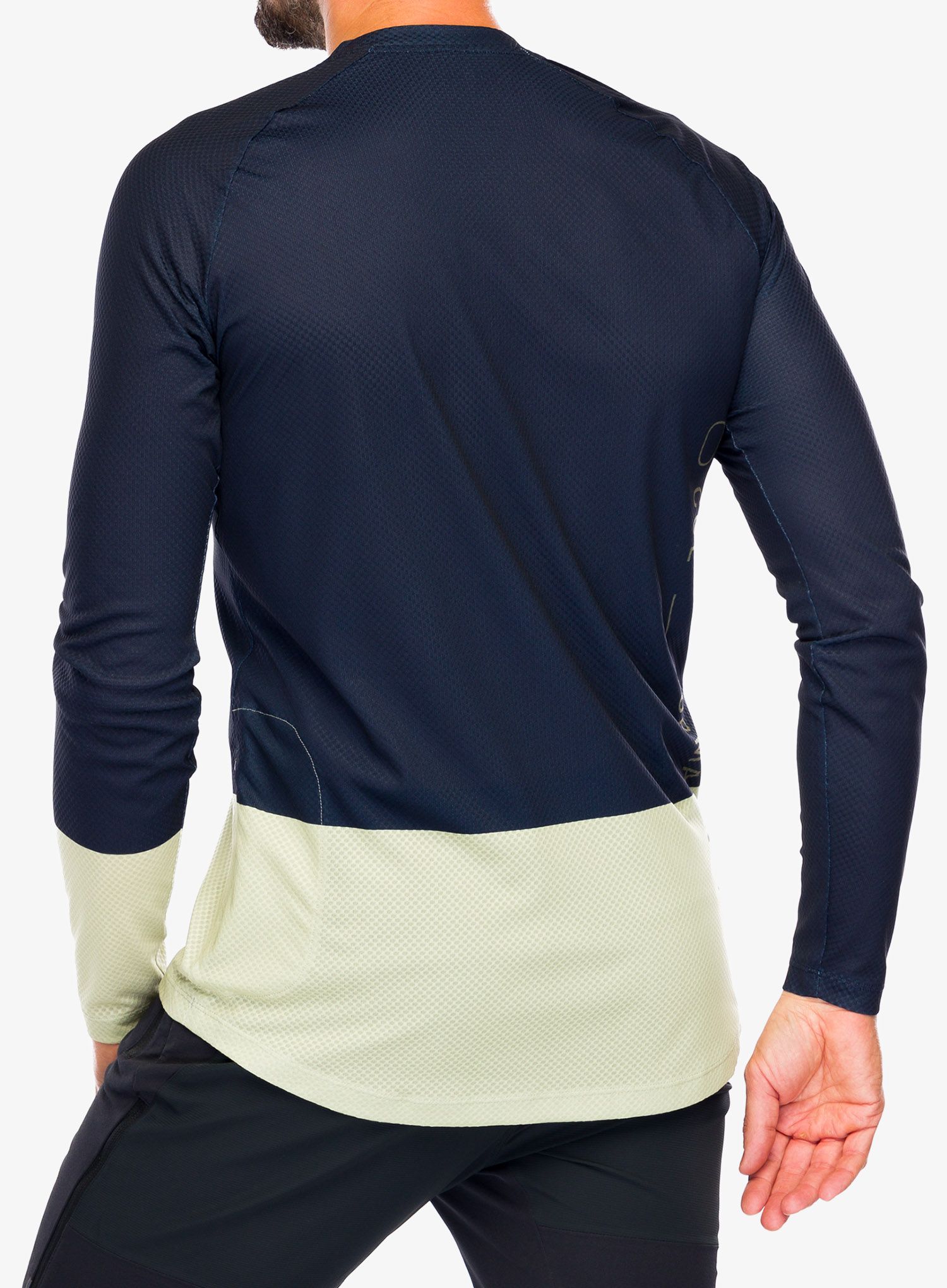 Cyklistická mikina POC MTB Pure L/S Jersey - turmaline navy/prehnite green