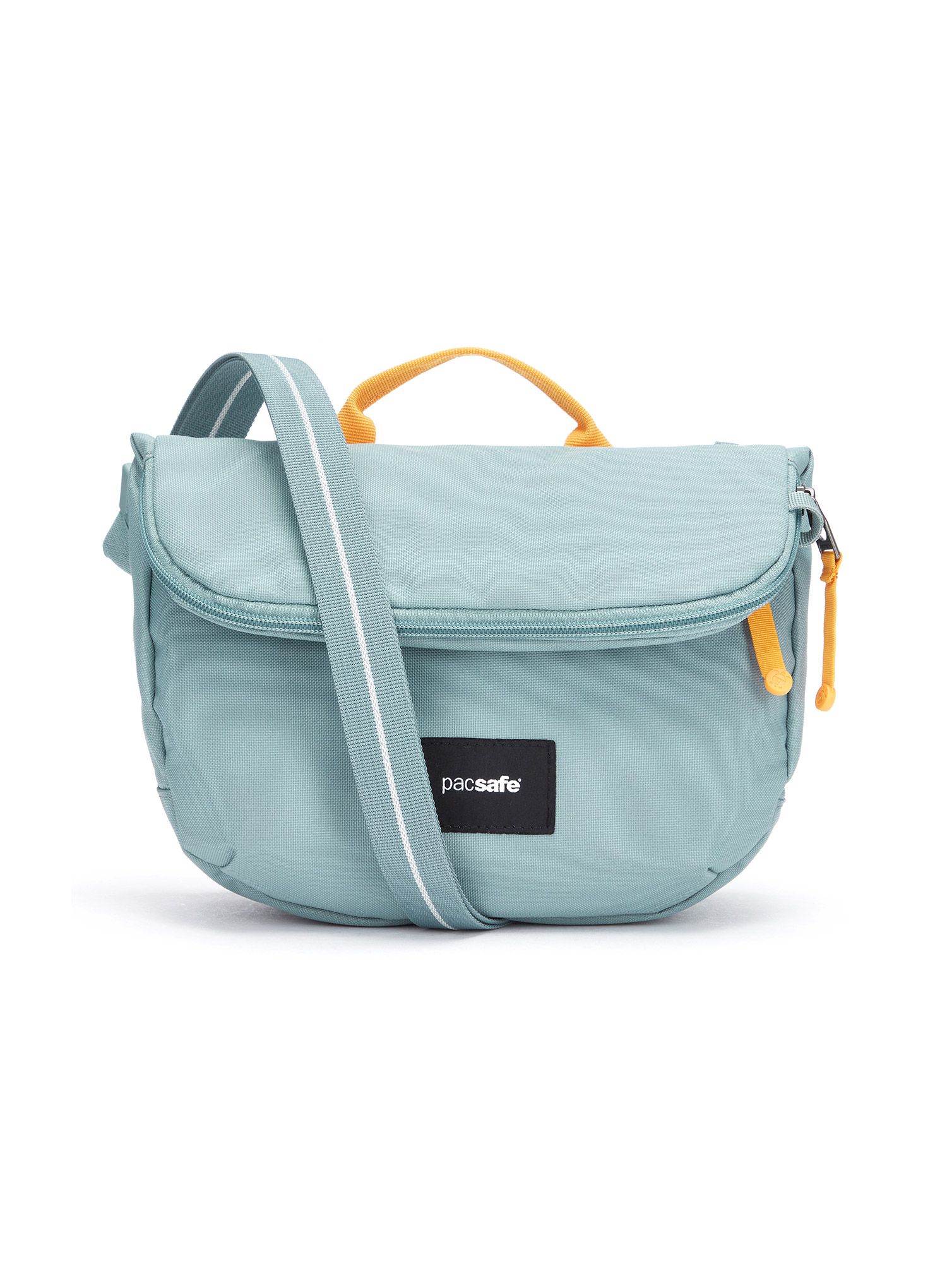 Kapsička na krk Pacsafe Go Saddle Crossbody - fresh mint