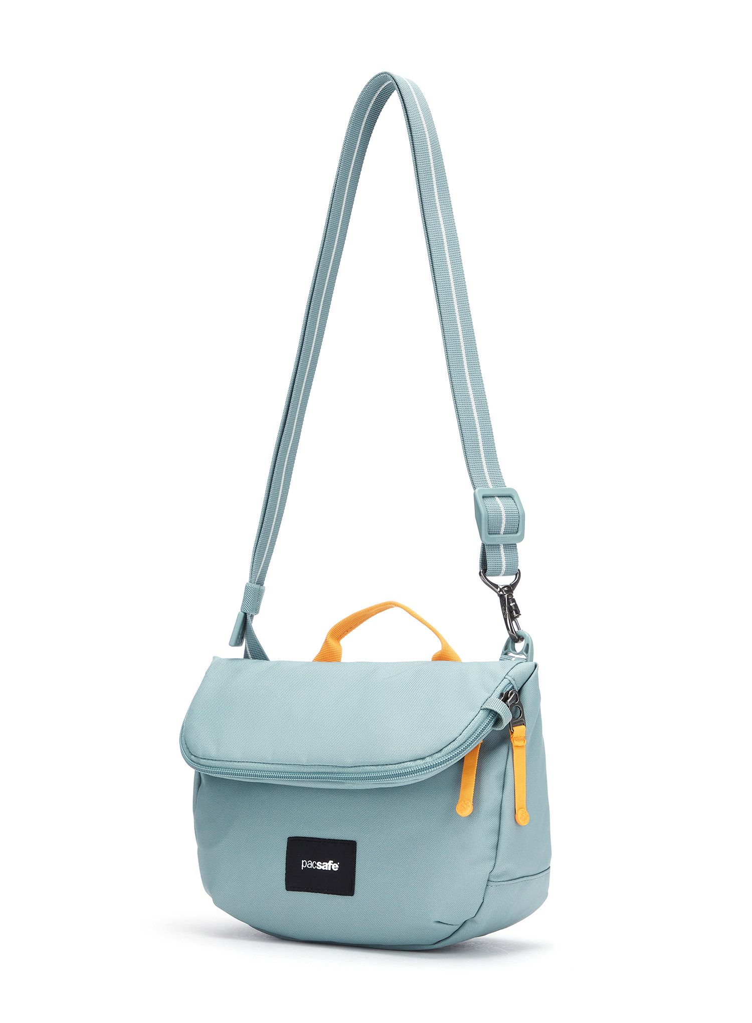 Kapsička na krk Pacsafe Go Saddle Crossbody - fresh mint